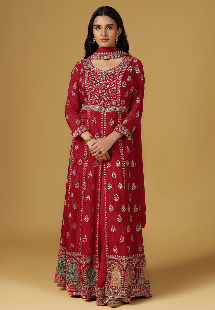 Elegance Chinnon Crepe Sharara Suit