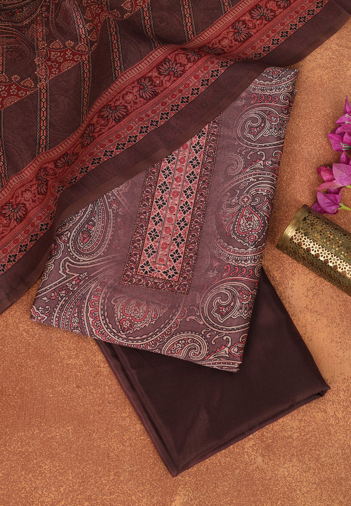 Chanderi Unstitched Suit Set