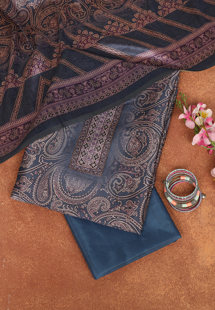 Chanderi Unstitched Suit Set