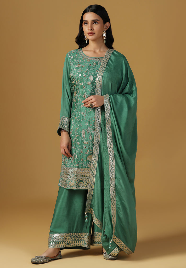 Elegance Crepe Sharara Suit