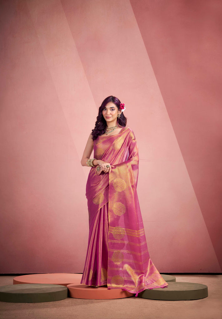 Tissue Saree with a Touch of Zari