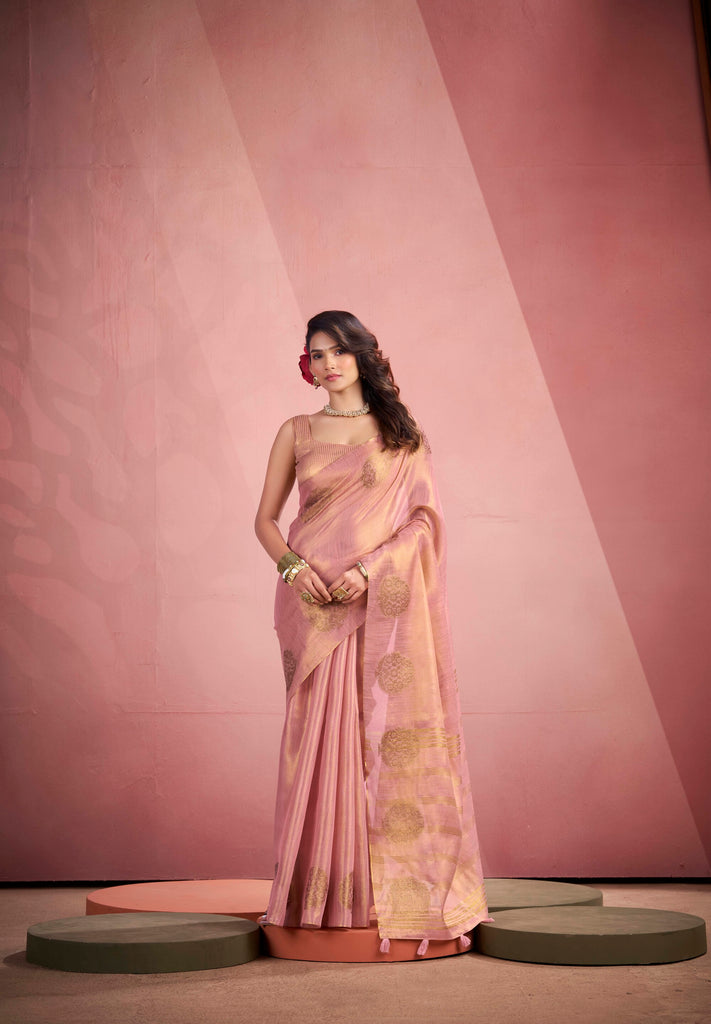 Tissue Saree with a Touch of Zari