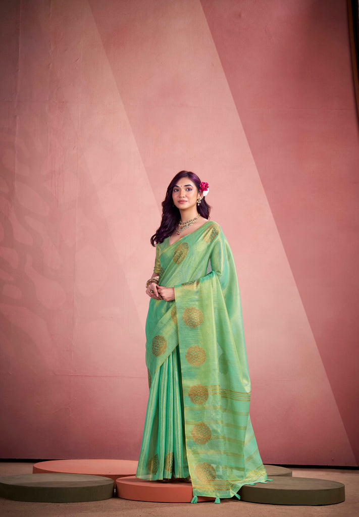 Tissue Saree with a Touch of Zari