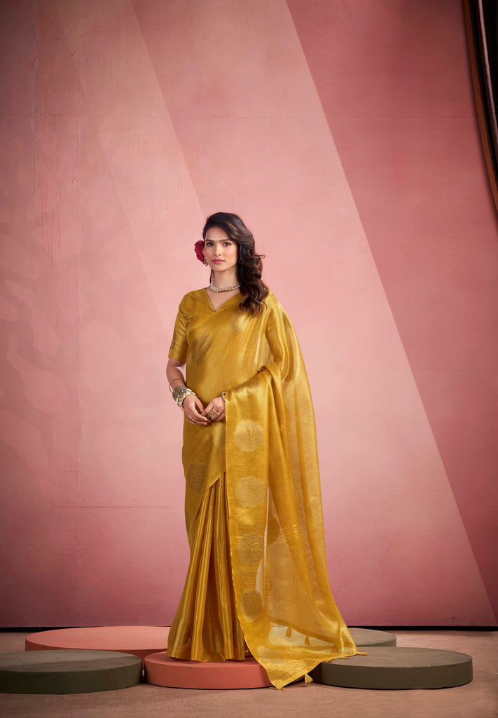 Tissue Saree with a Touch of Zari