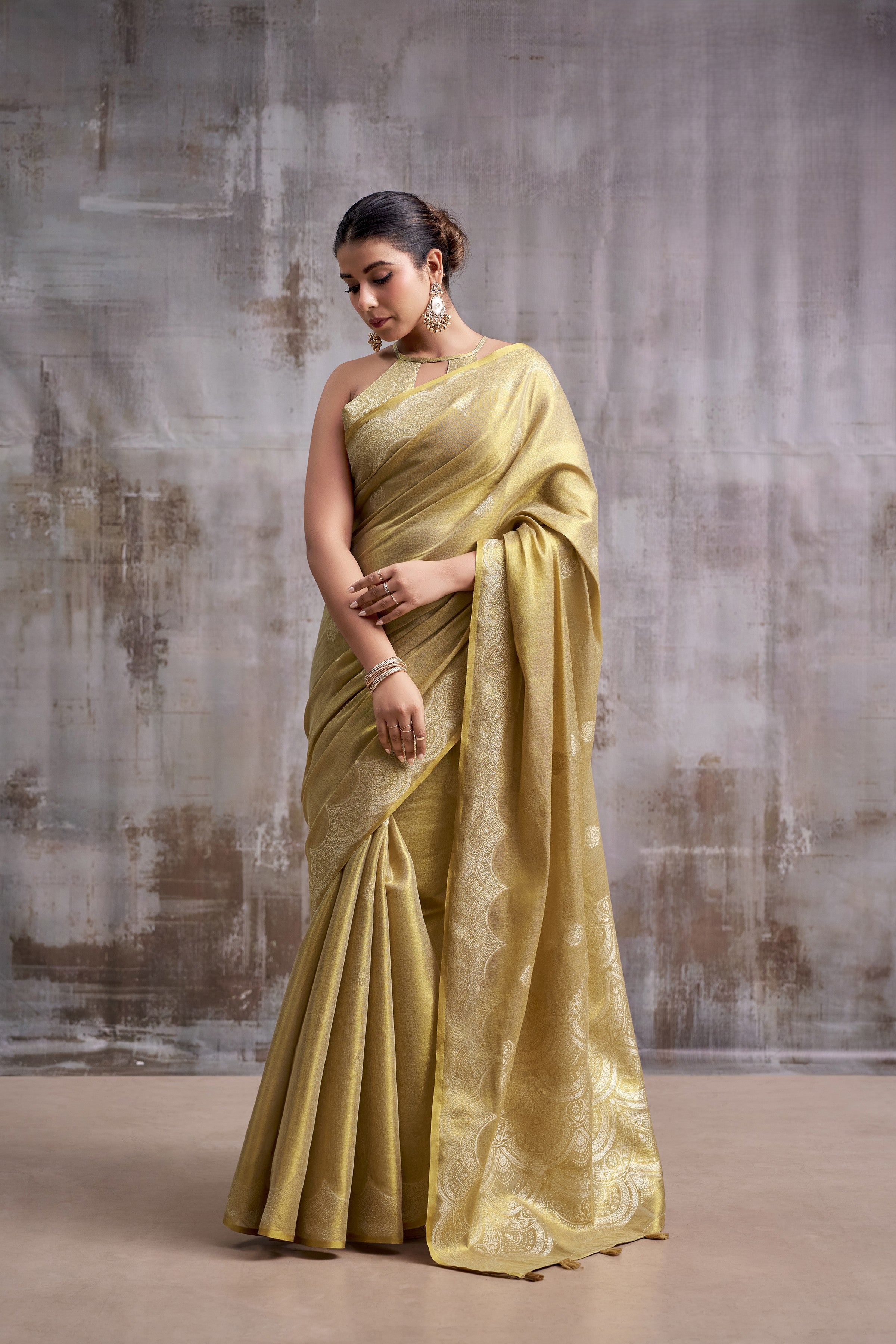 Tissue Silk Saree with a Touch of Zari