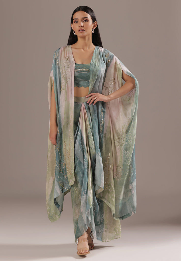 Grace Sharara Set with Zarkan Embellished Shrug