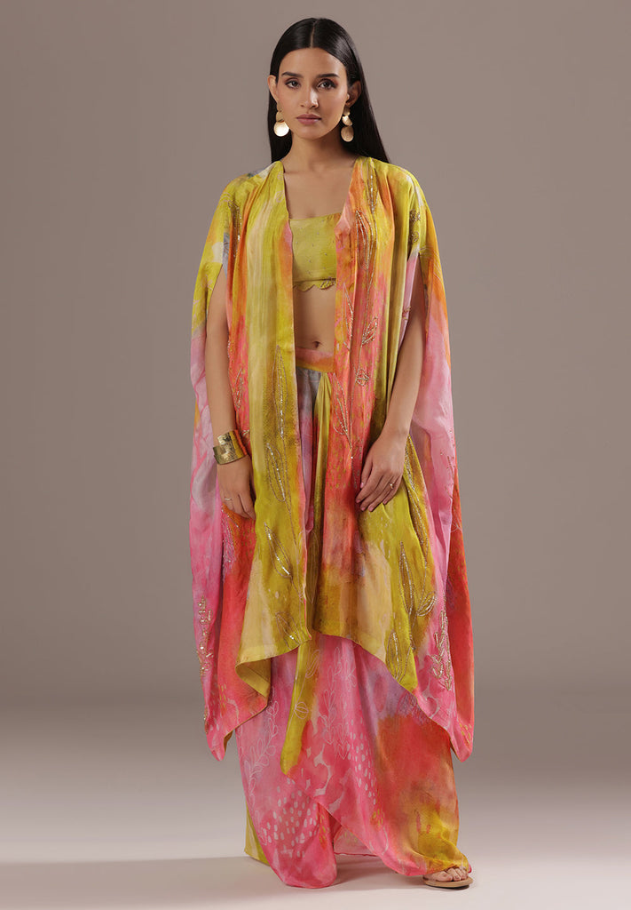 Grace Sharara Set with Zarkan Embellished Shrug