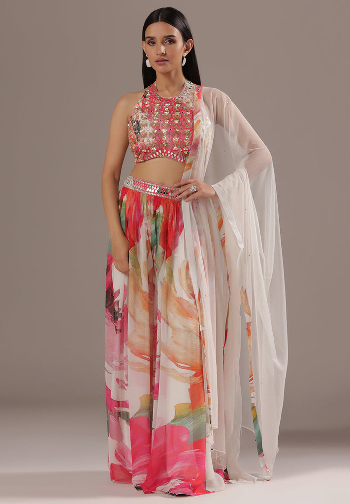 Multi Printed Sharara Set