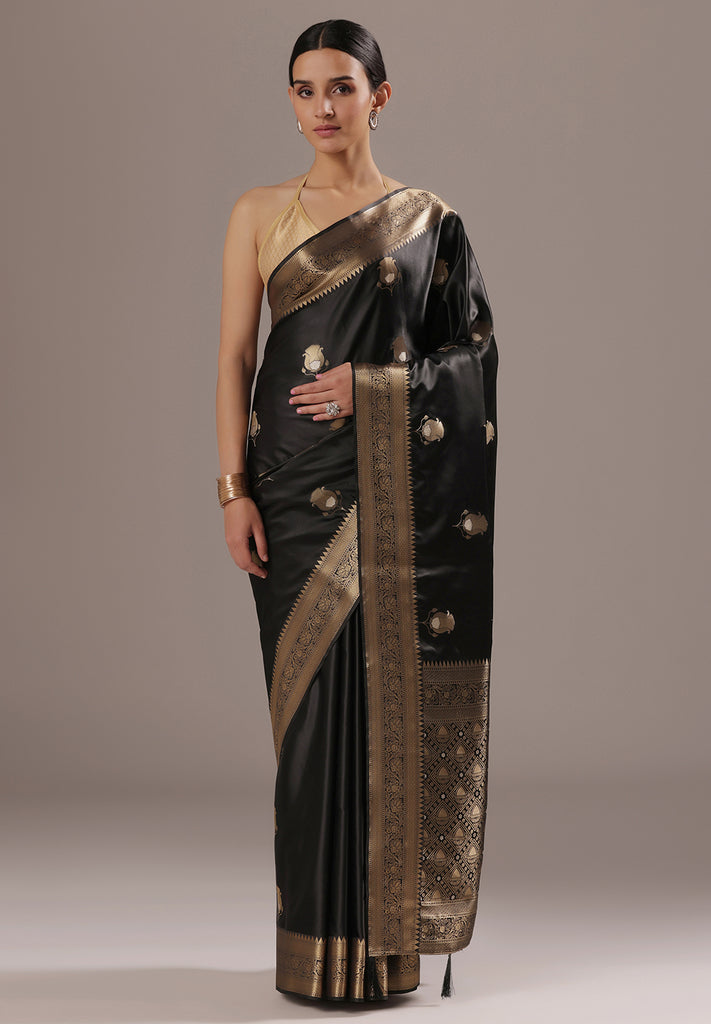 Banarasi Silk with Golden Zari Grandeur