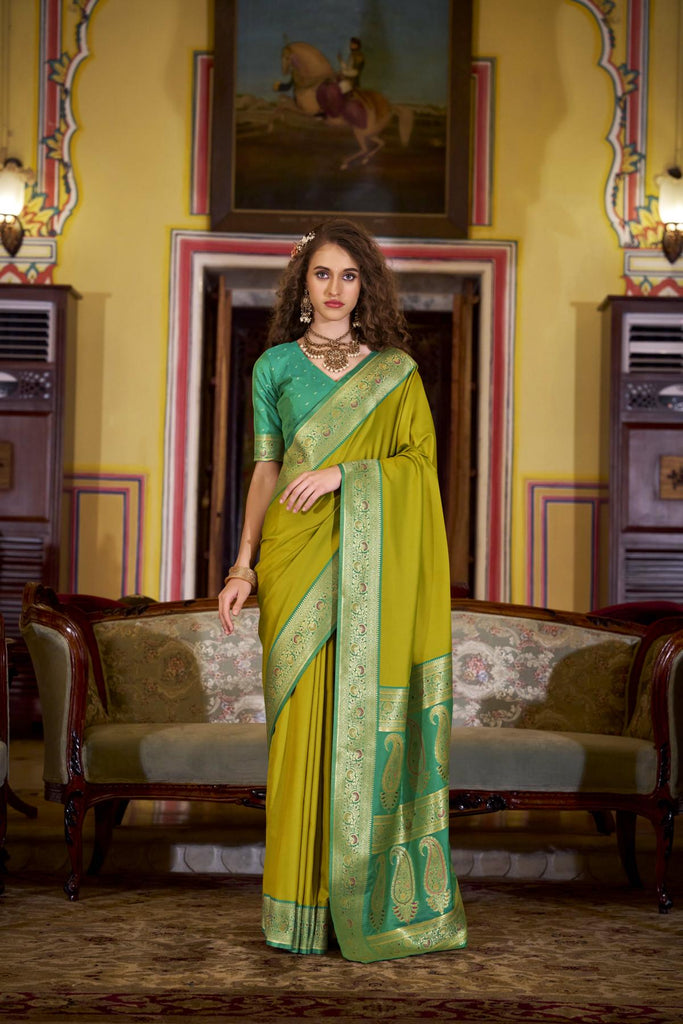 Banarasi Silk with Golden Zari Grandeur