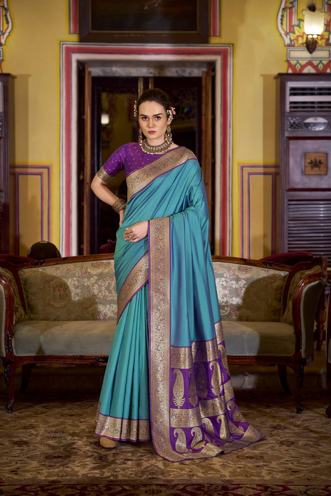 Banarasi Silk with Golden Zari Grandeur