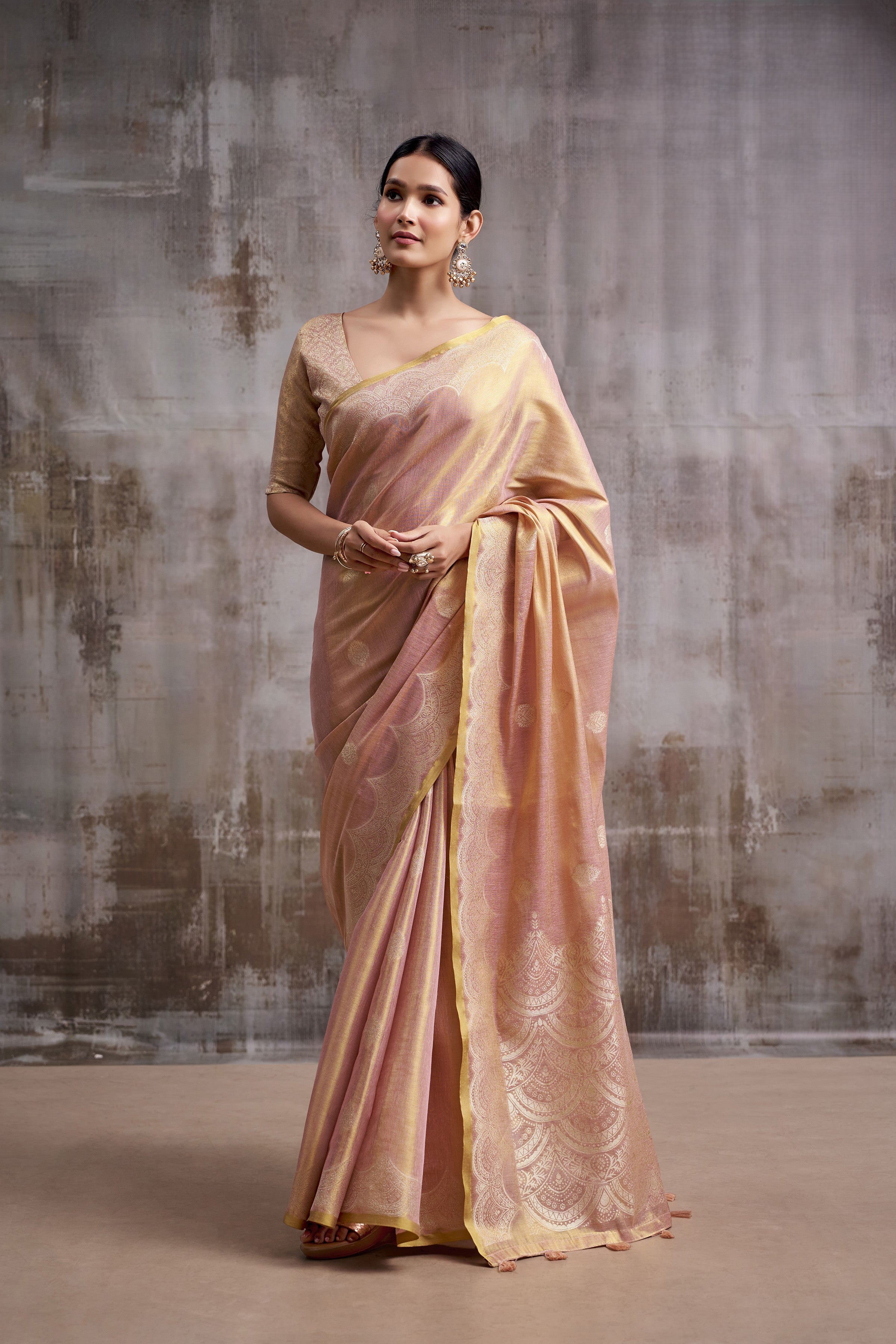 Tissue Silk Saree with a Touch of Zari