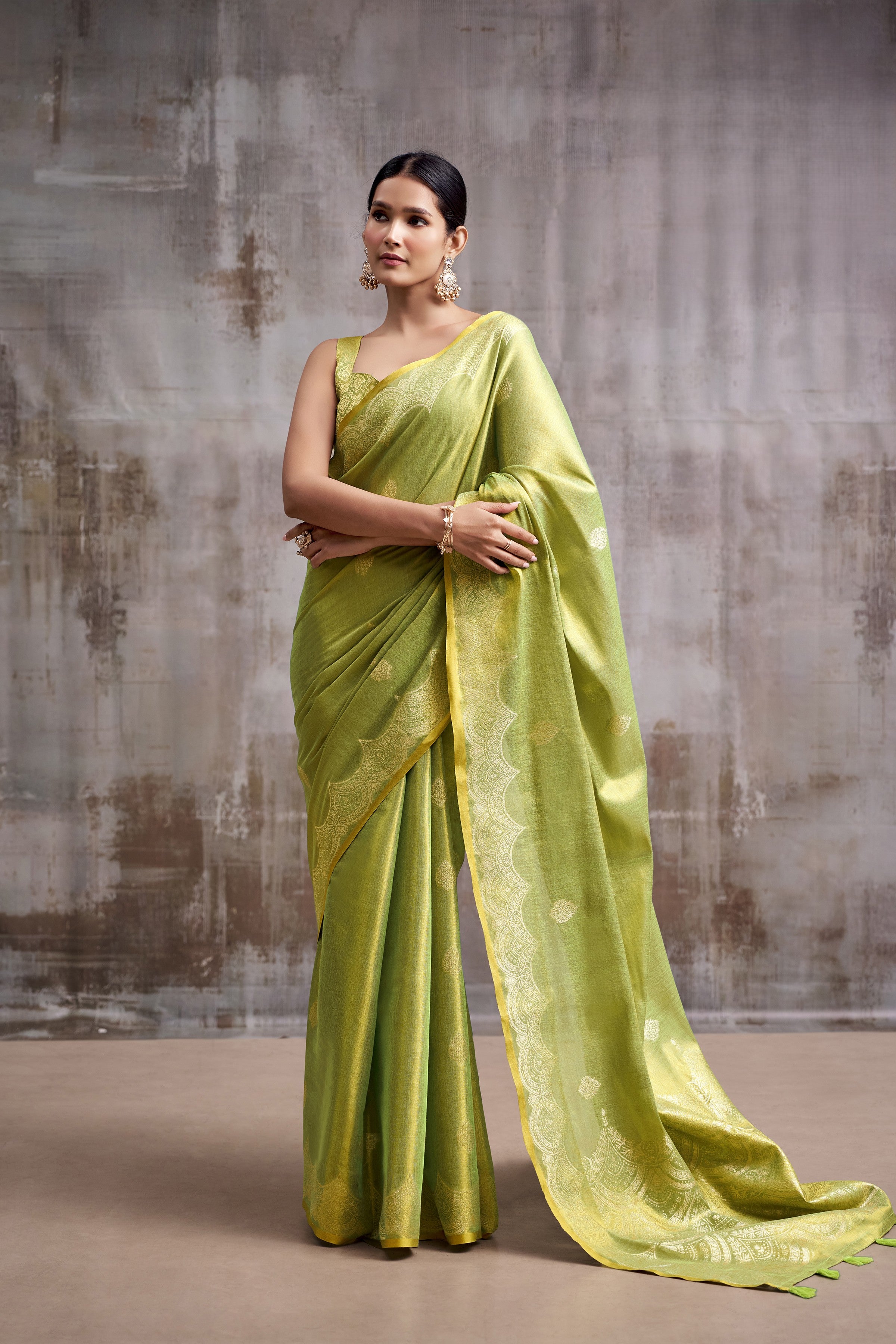 Tissue Silk Saree with a Touch of Zari