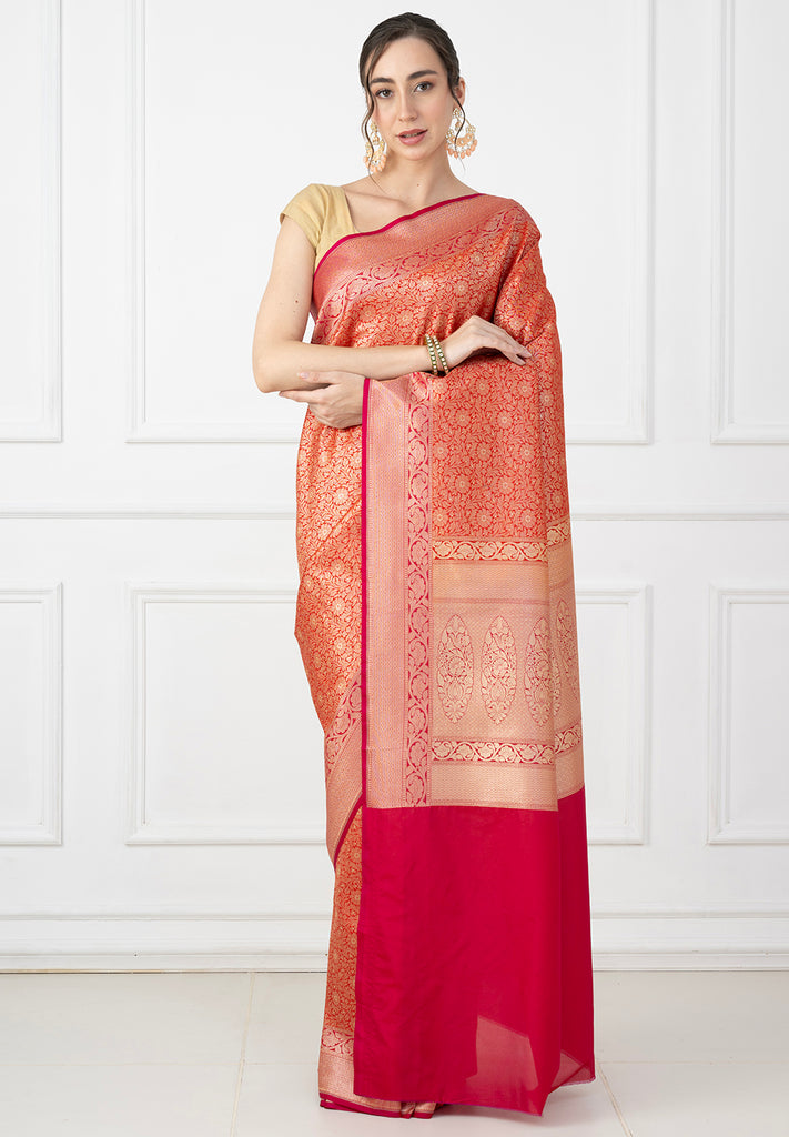 Zari Work Jamdani Silk Saree