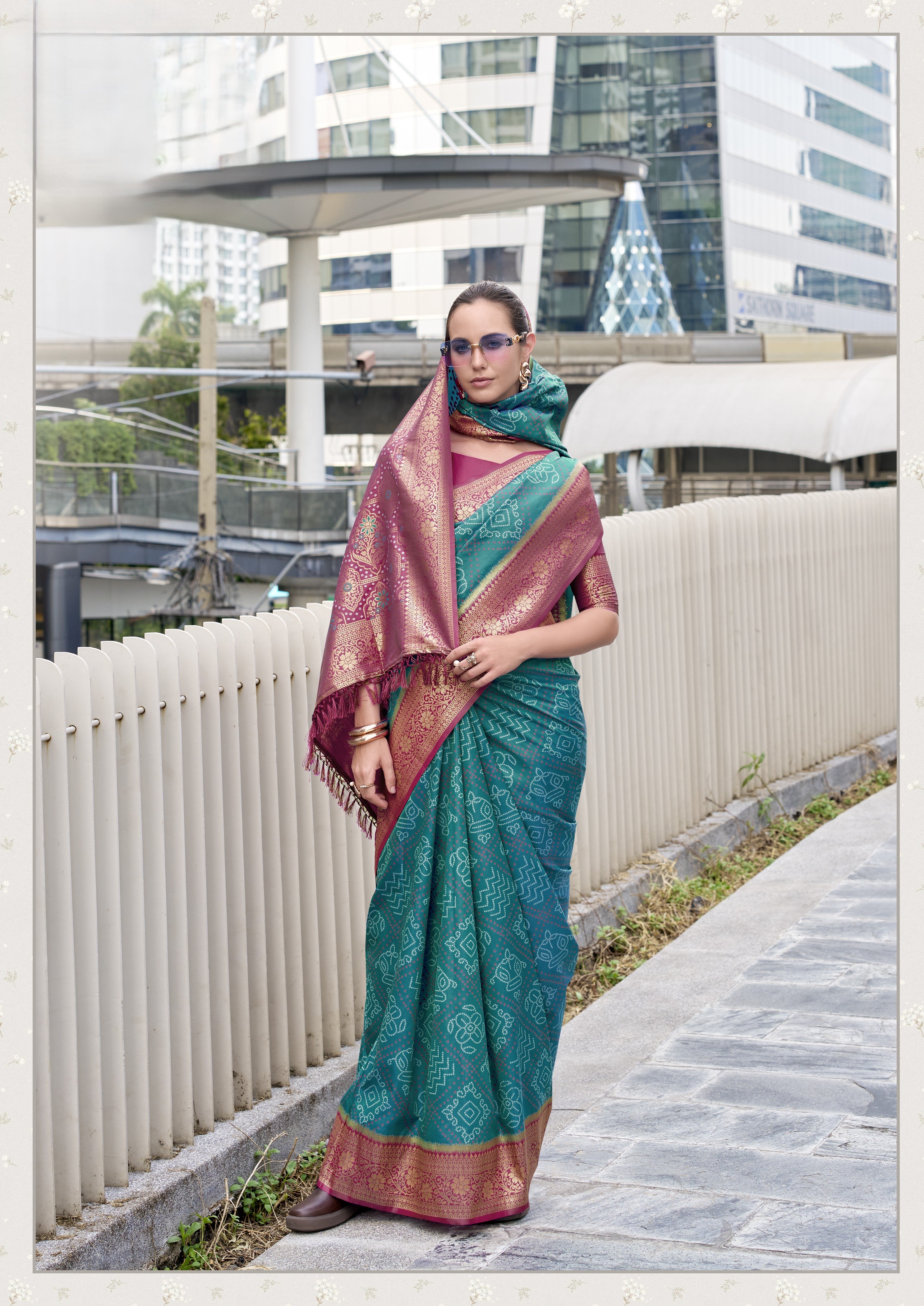 Banarasi Silk with Golden Zari Grandeur