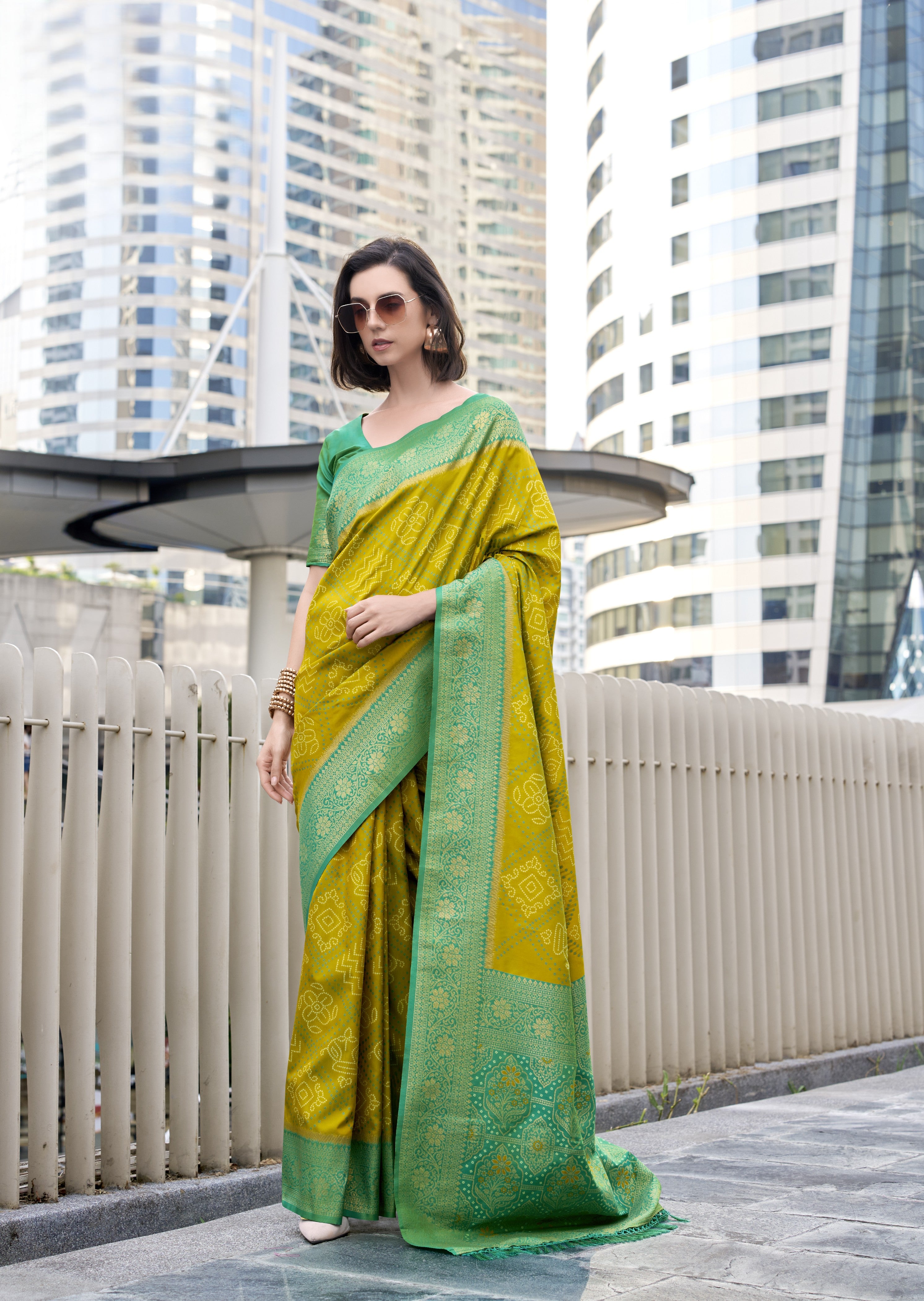 Banarasi Silk with Golden Zari Grandeur