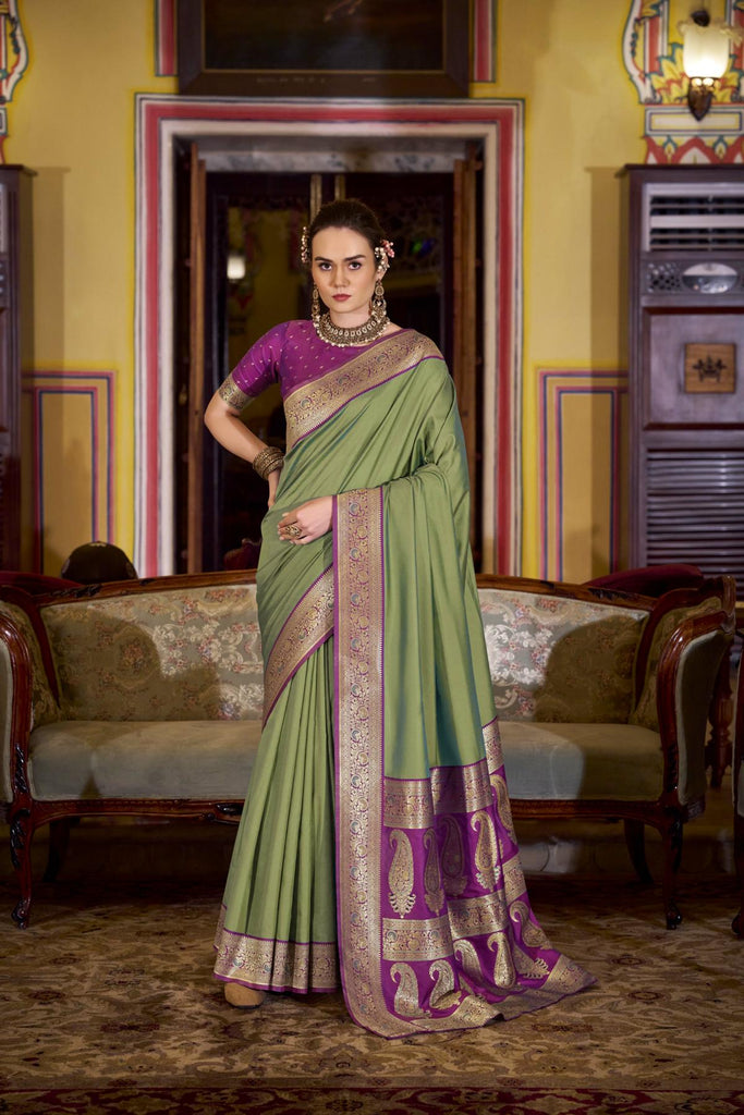 Banarasi Silk with Golden Zari Grandeur