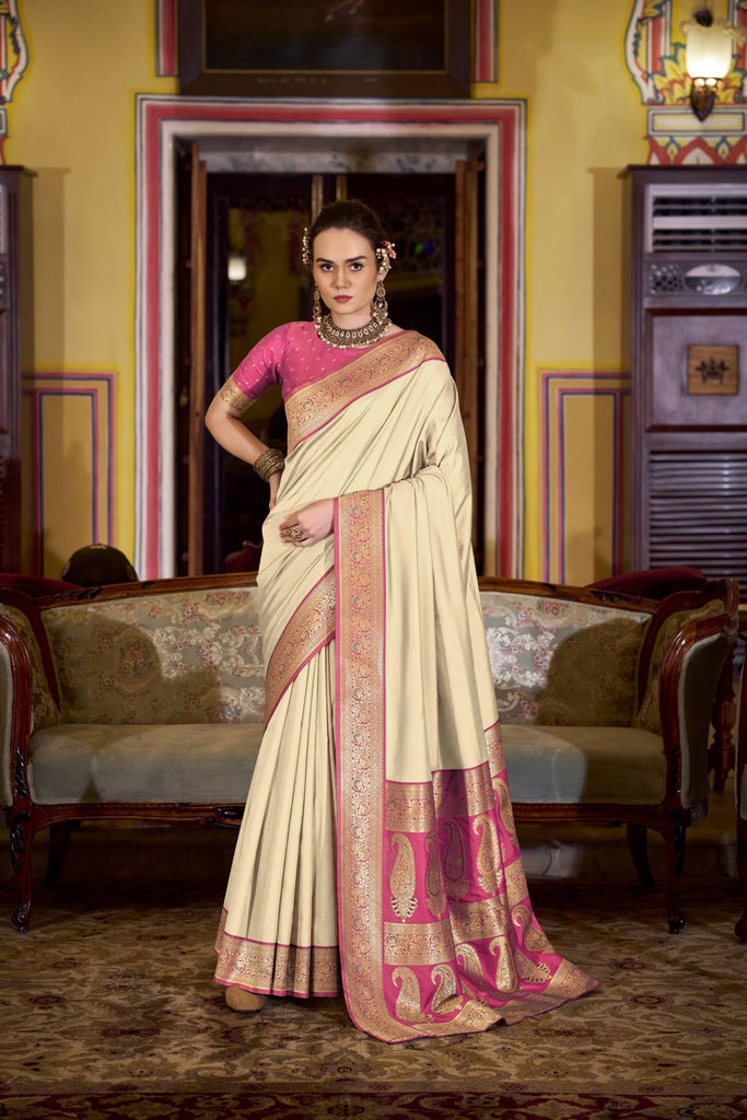 Banarasi Silk with Golden Zari Grandeur