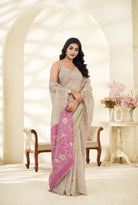 floral cotton saree