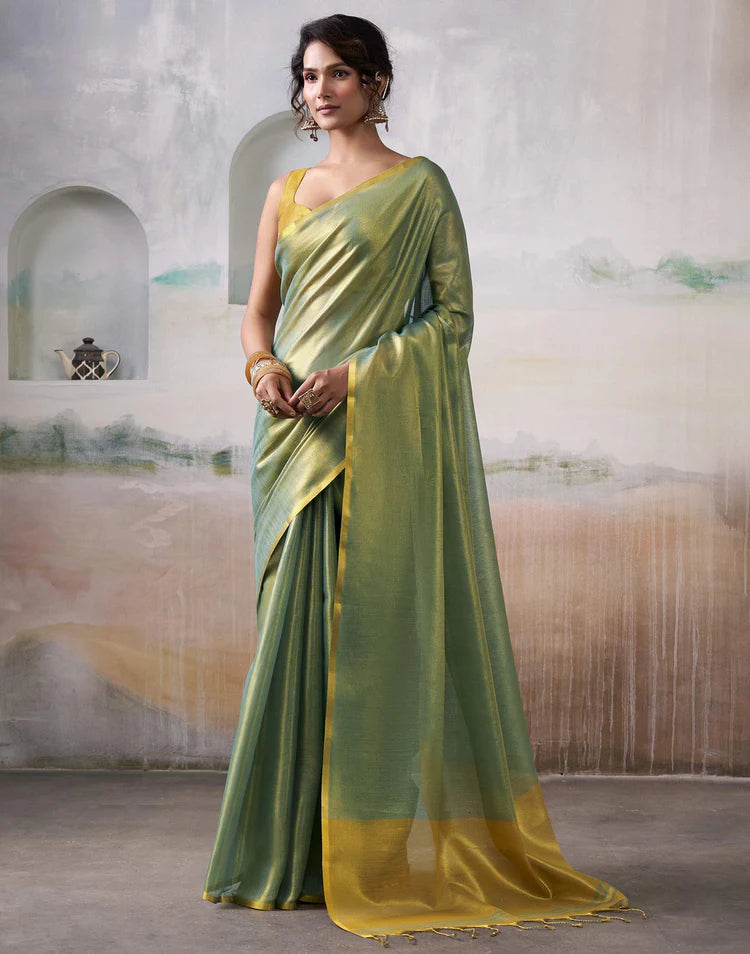 Tissue Saree with a Touch of Zari