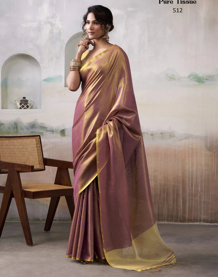 Tissue Saree with a Touch of Zari
