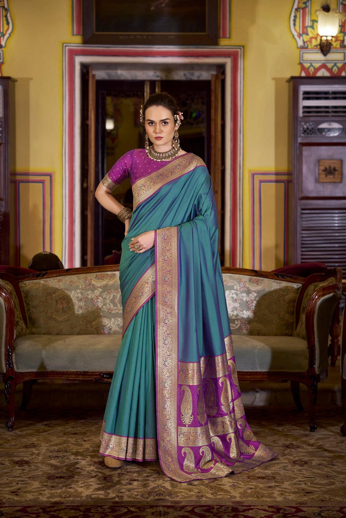 Banarasi Silk with Golden Zari Grandeur