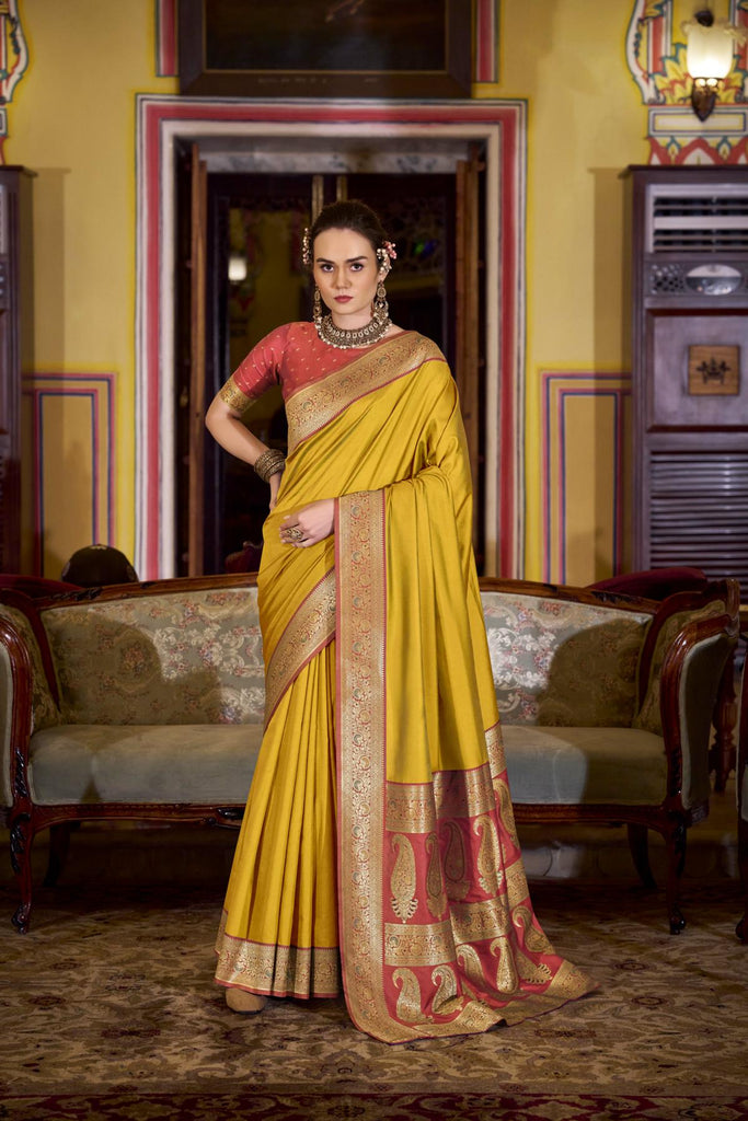 Banarasi Silk with Golden Zari Grandeur