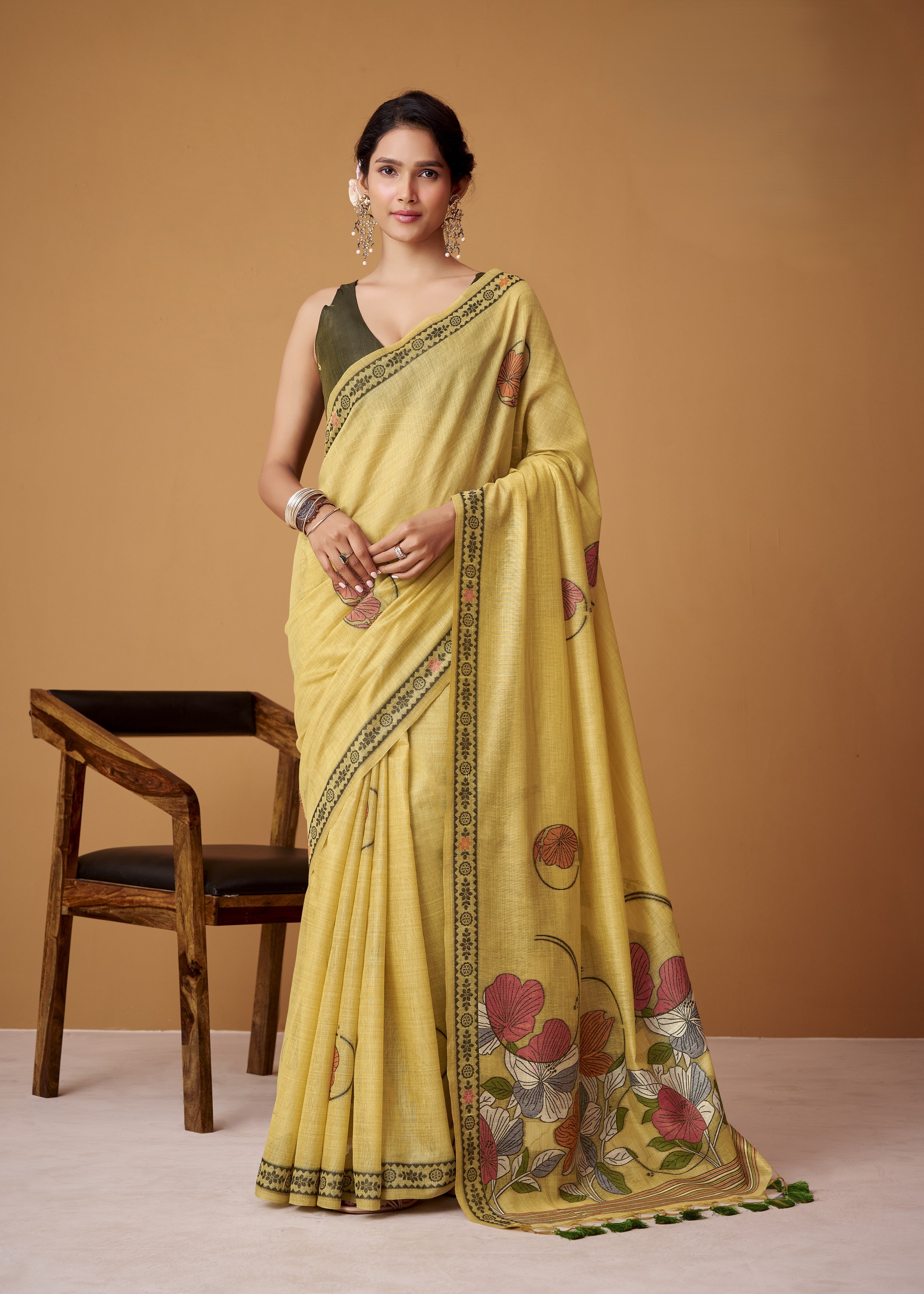 Cotton Saree with a Touch of Zari