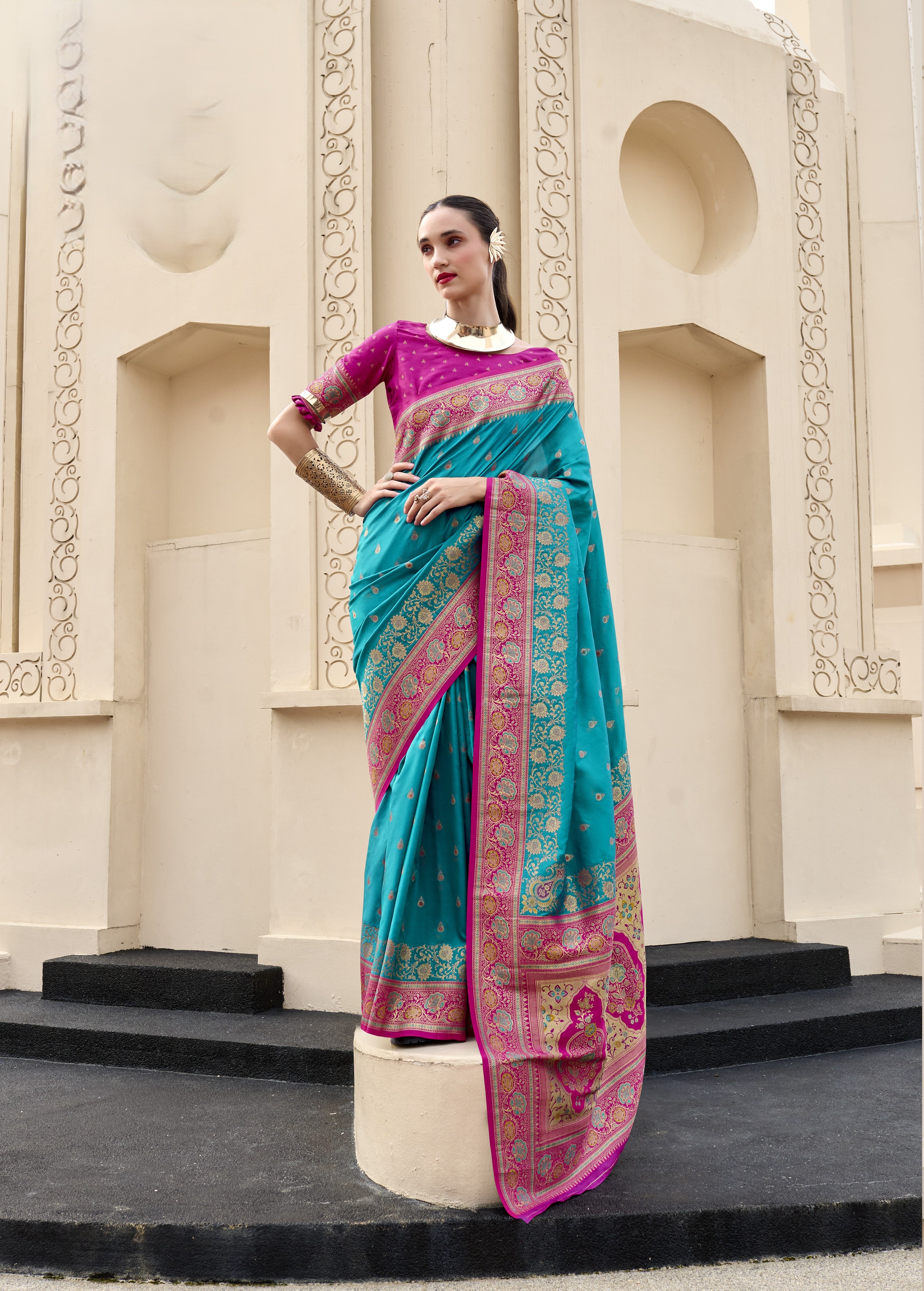 Banarasi Silk Saree With Zari