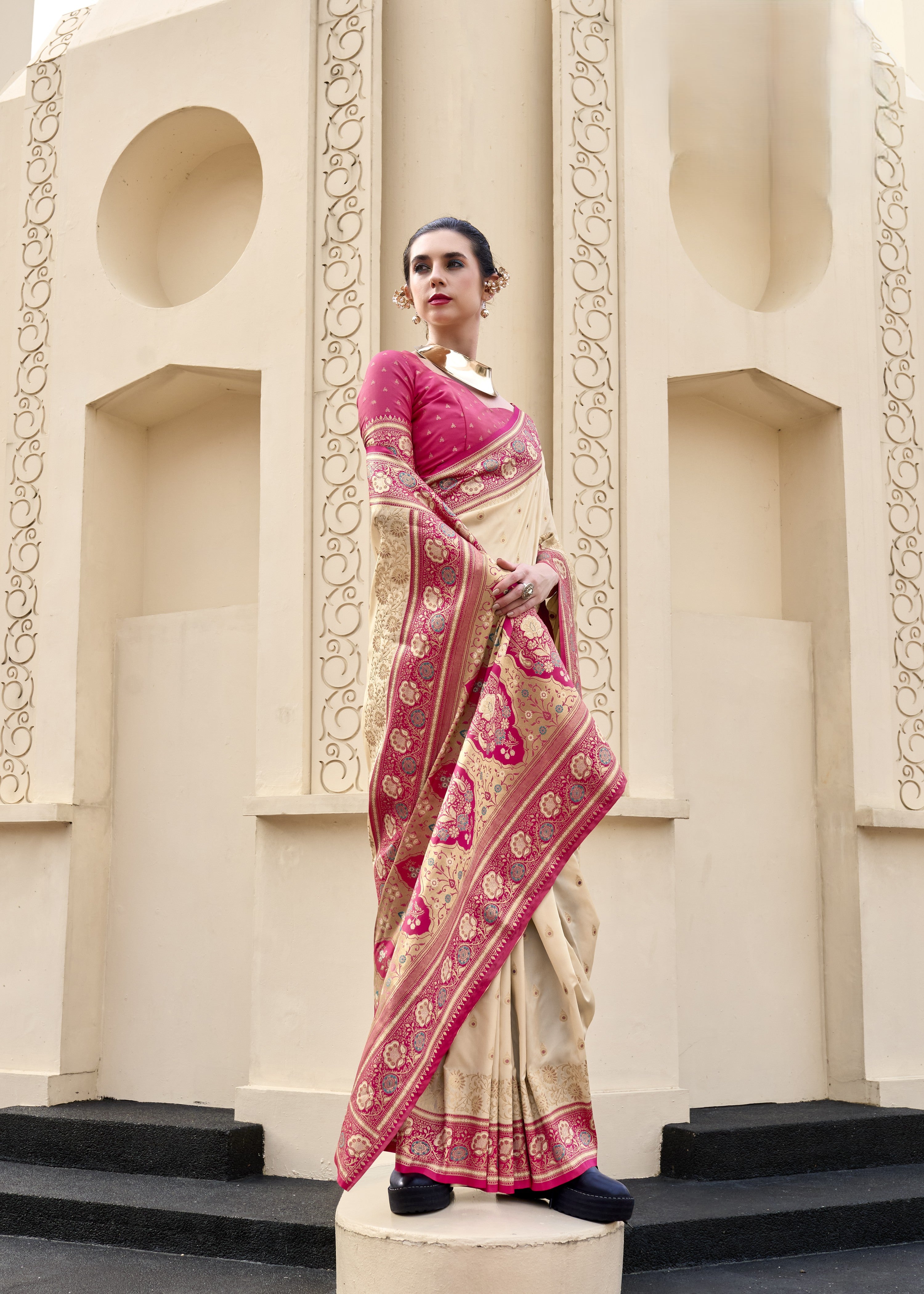 Banarasi Silk Saree With Zari