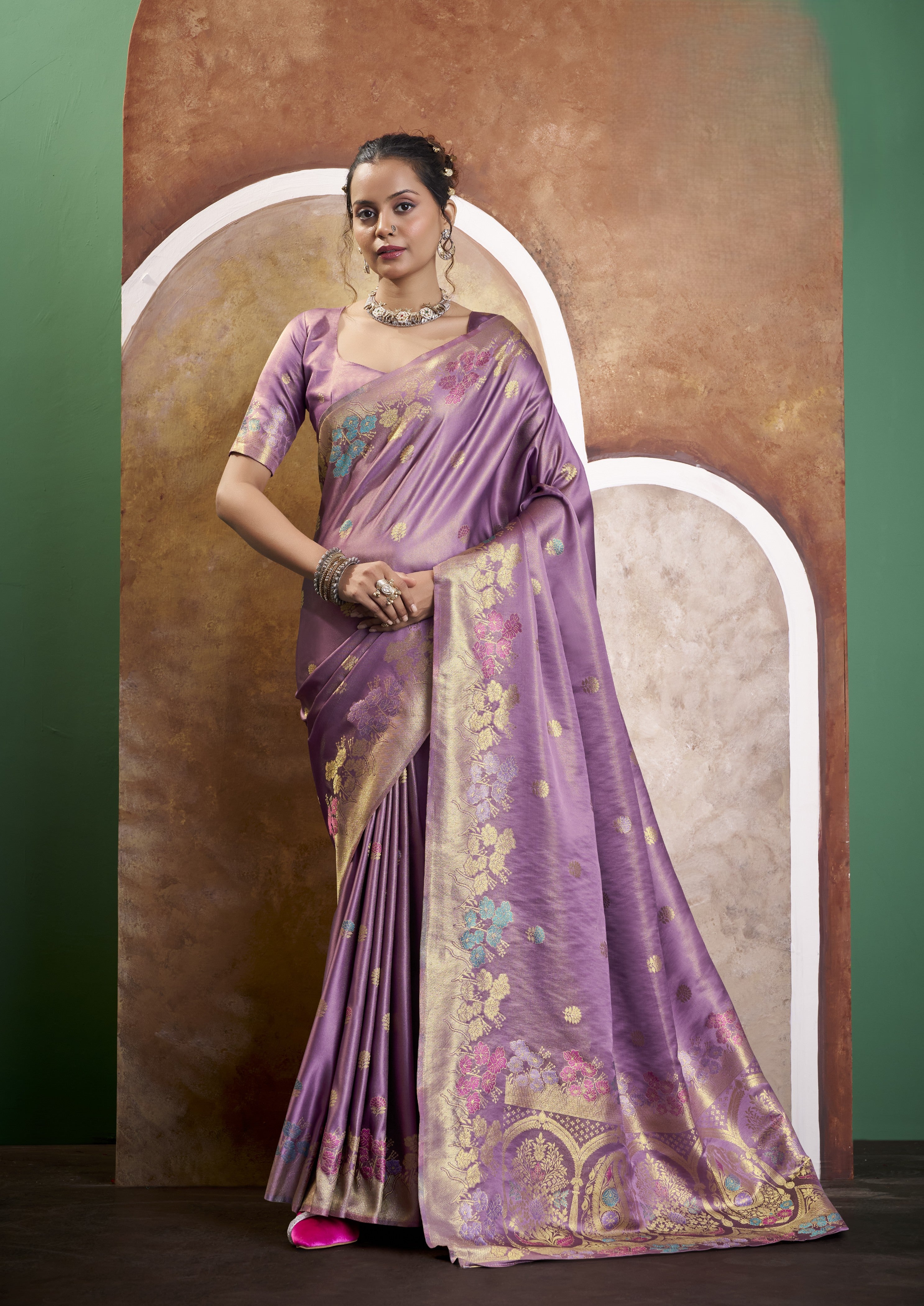 Festive Banarasi  Satin Silk Saree