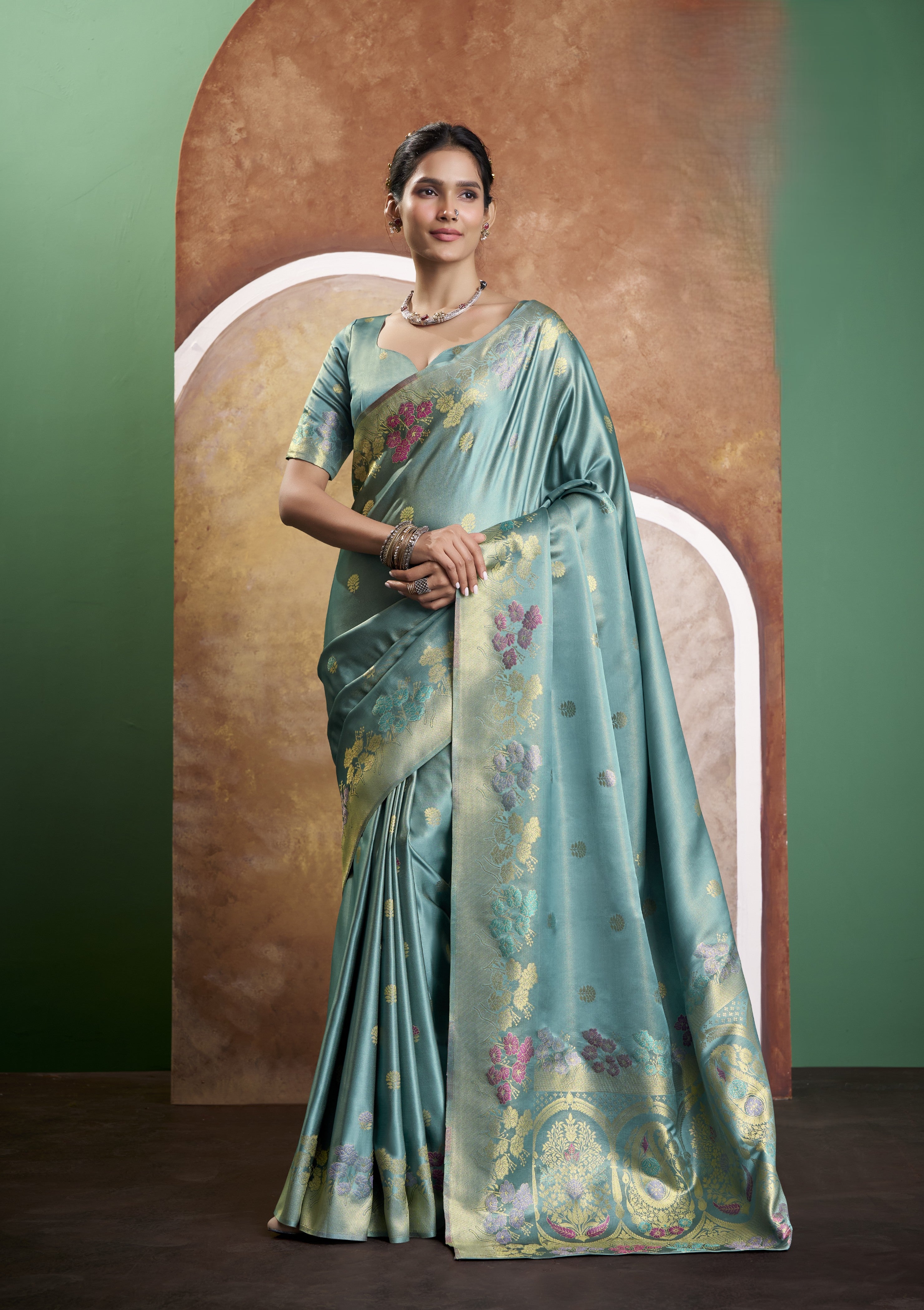 Festive Banarasi  Satin Silk Saree