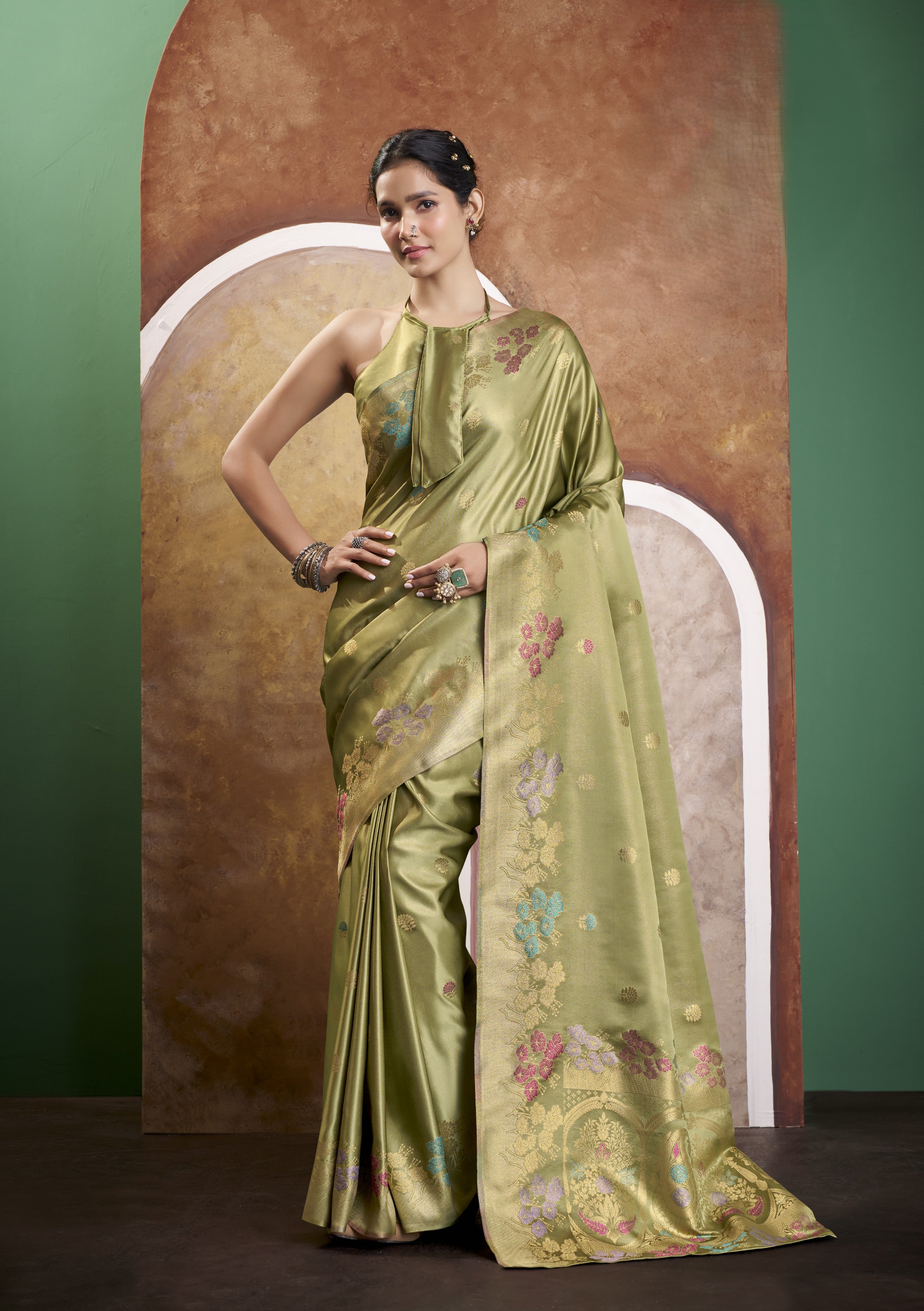 Festive Banarasi  Satin Silk Saree