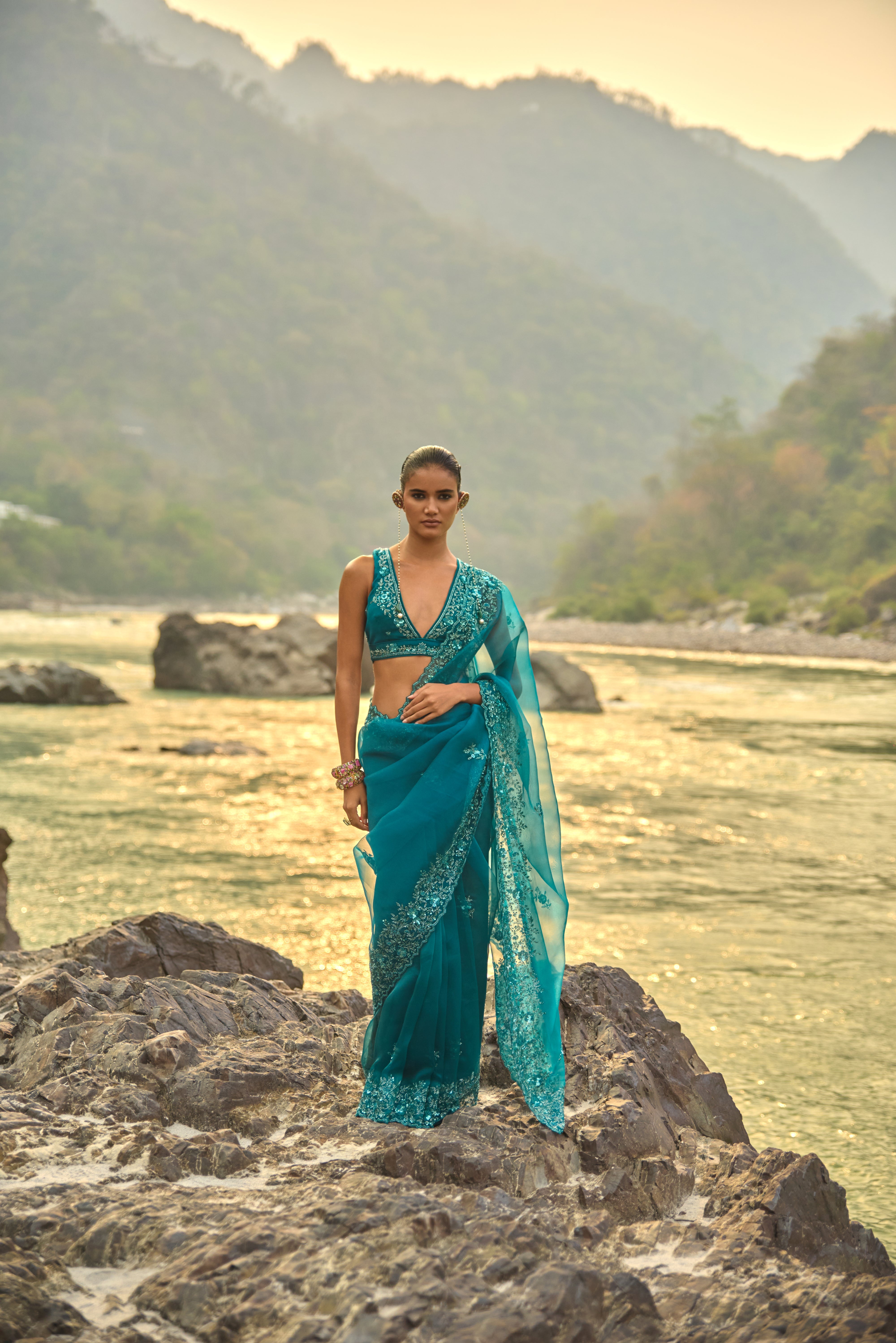 Azure Reverie Saree Set