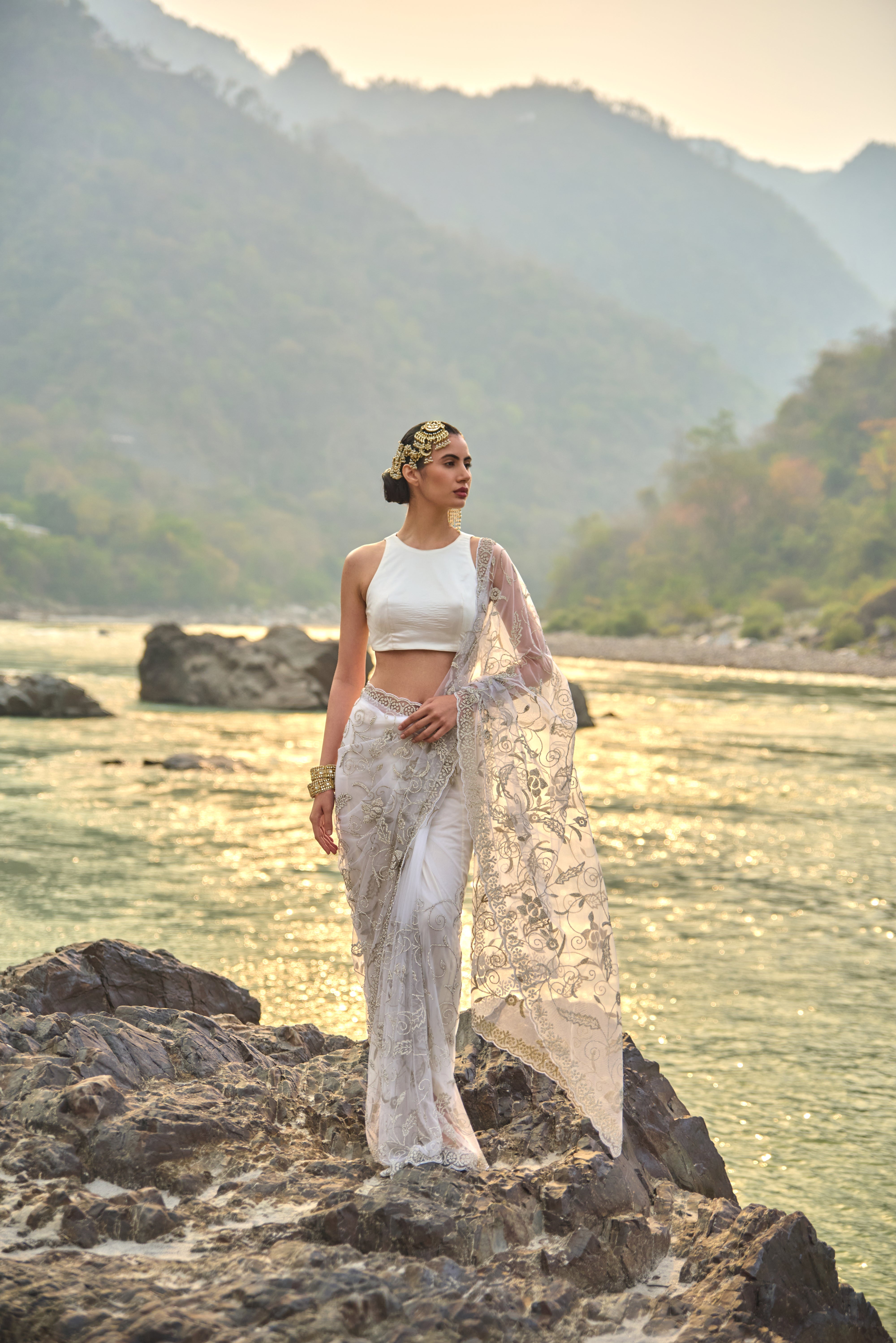 Aurelia Swan Saree Set