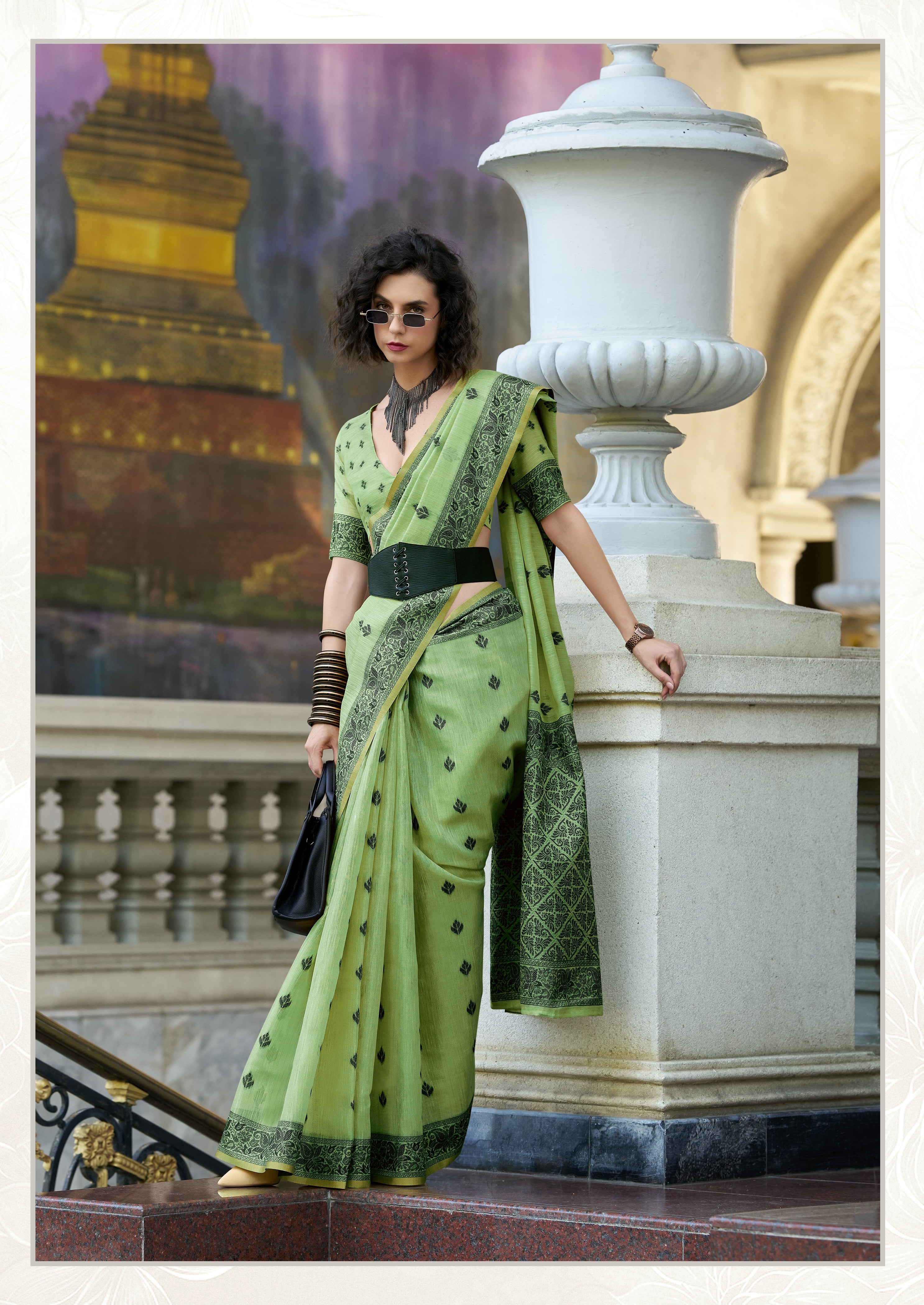 Cotton Saree with a Touch of Zari