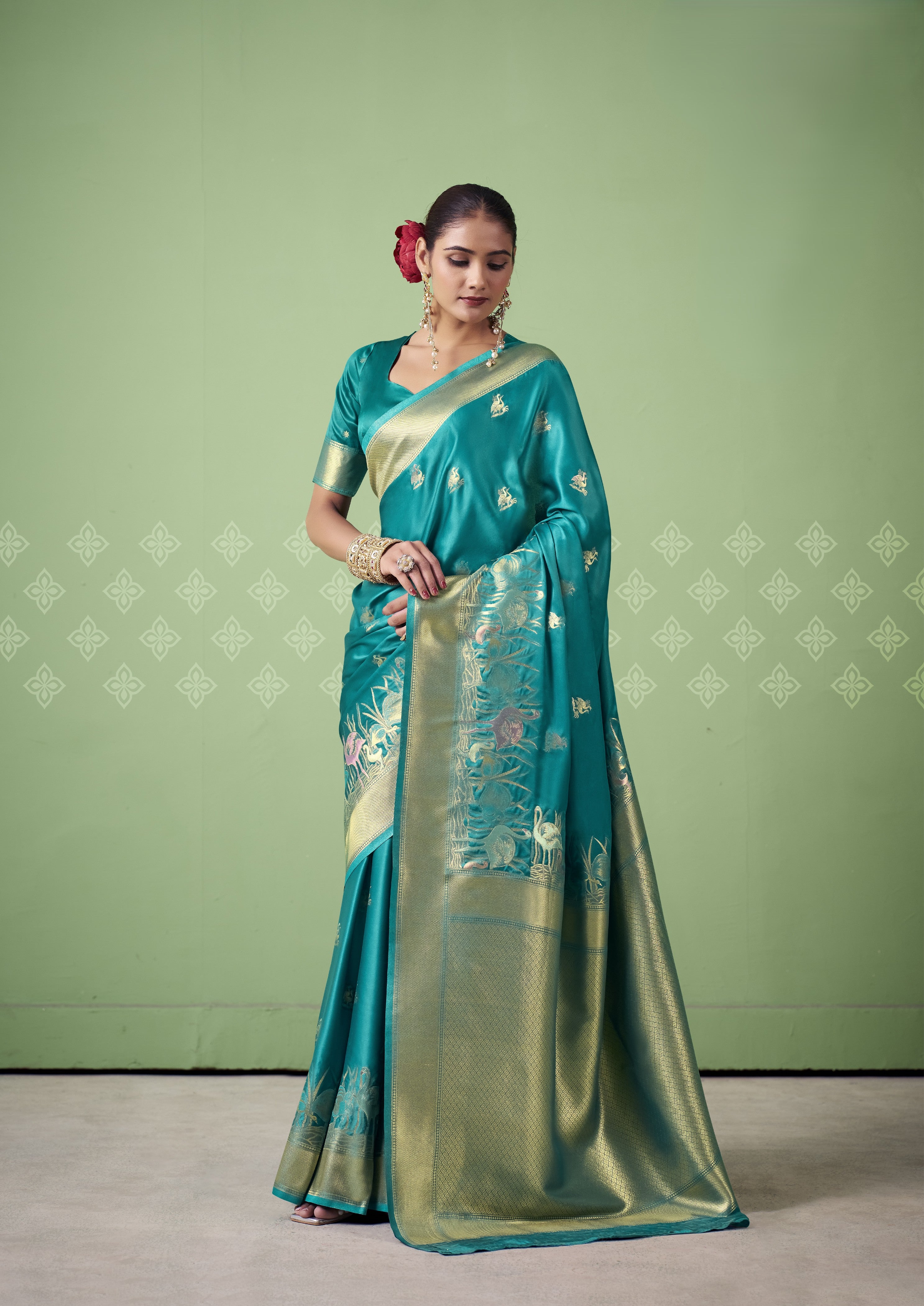 Timeless Silk Saree Adorned with Exquisite Figure Work