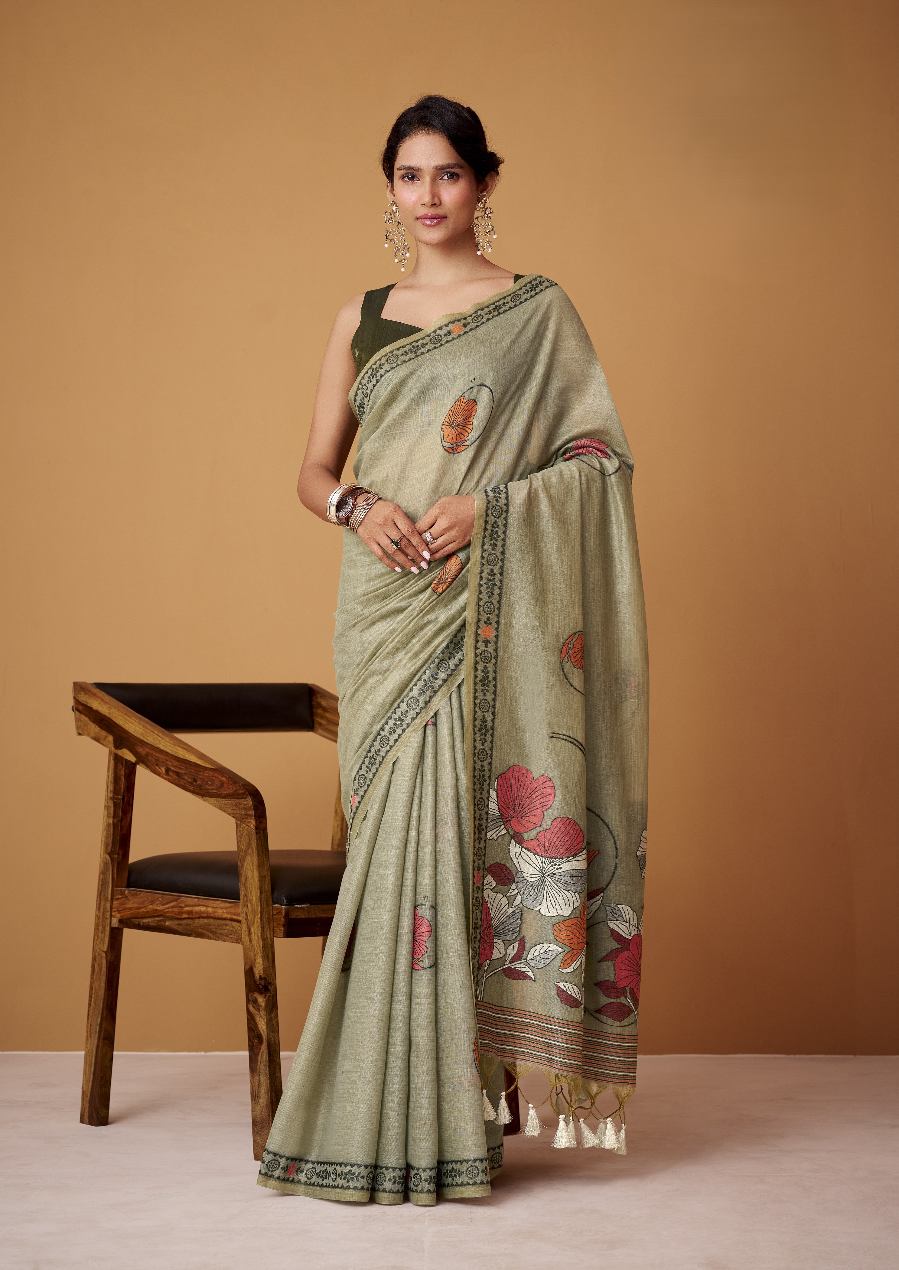 Cotton Saree with a Touch of Zari
