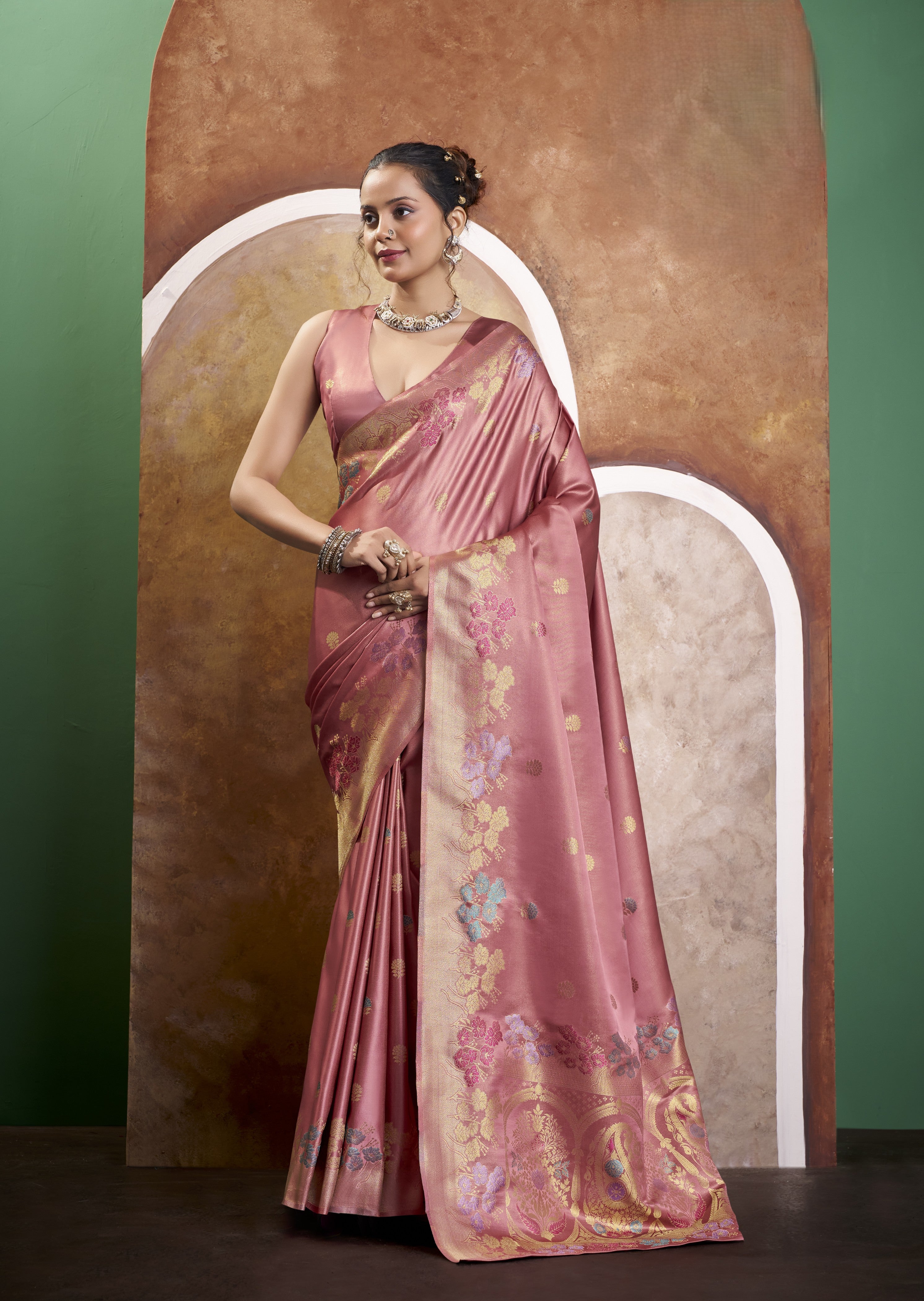 Festive Banarasi  Satin Silk Saree