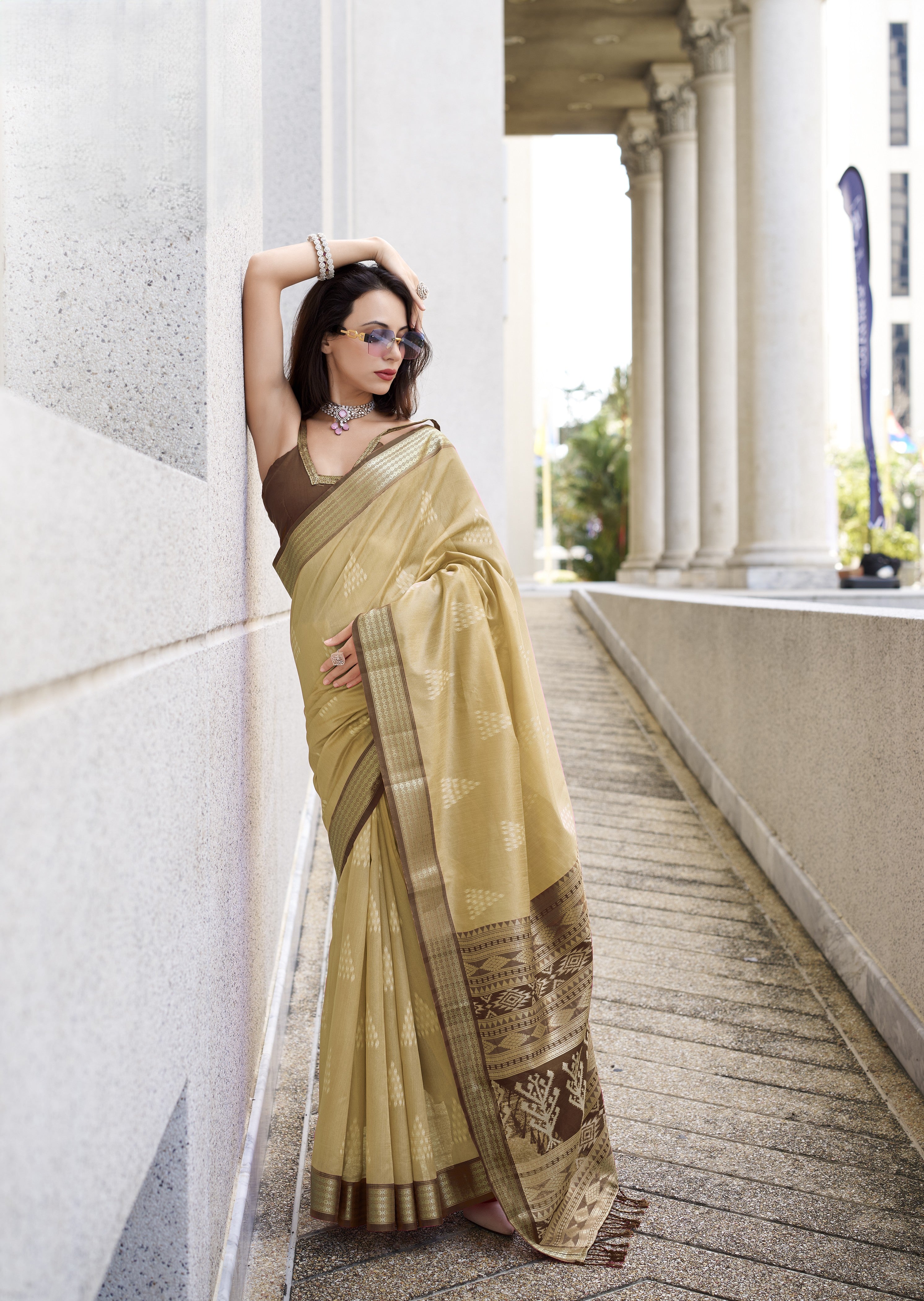Royal Silk Saree with Exquisite All-Over Zari
