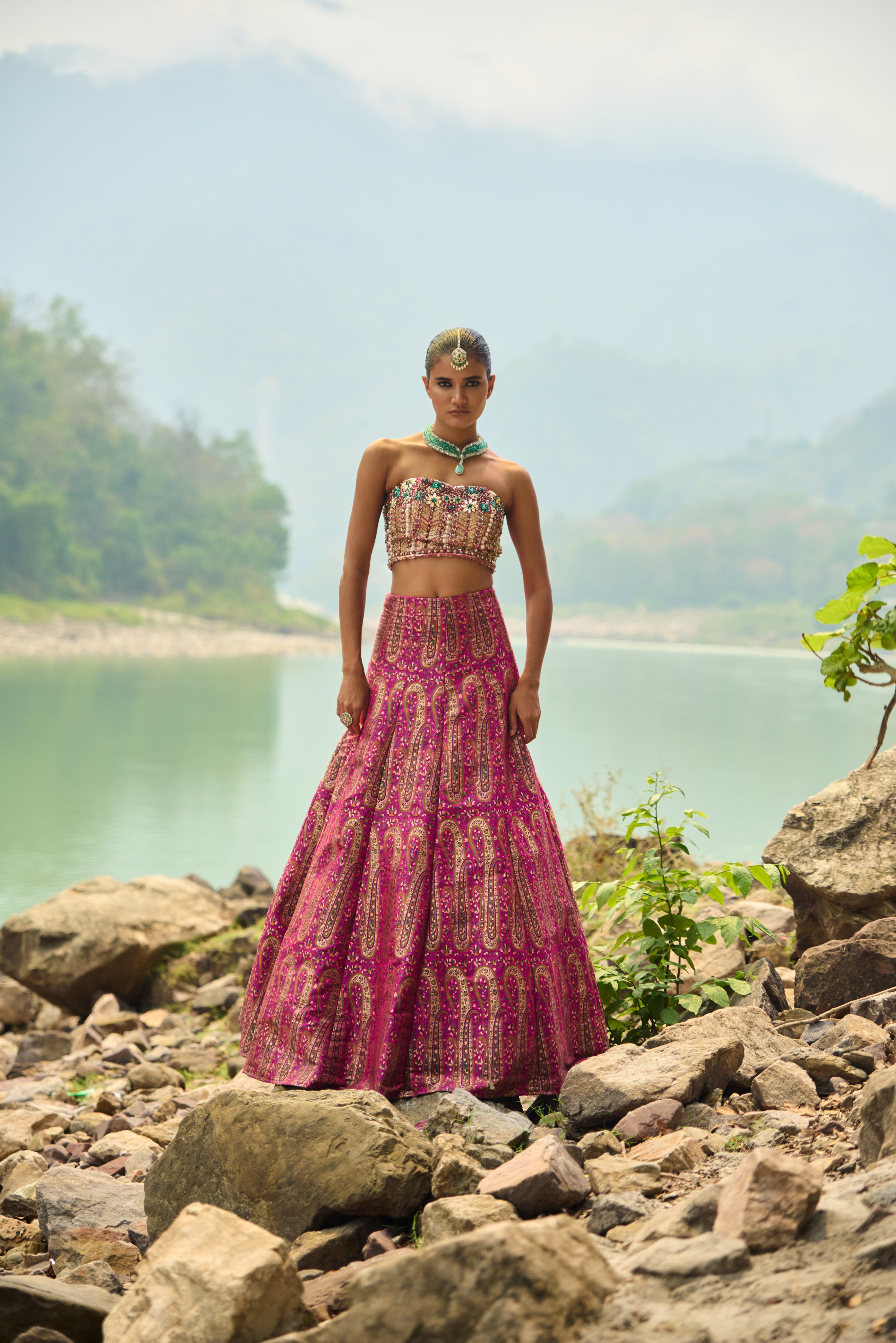 Fuchsia Poise Lehenga Set
