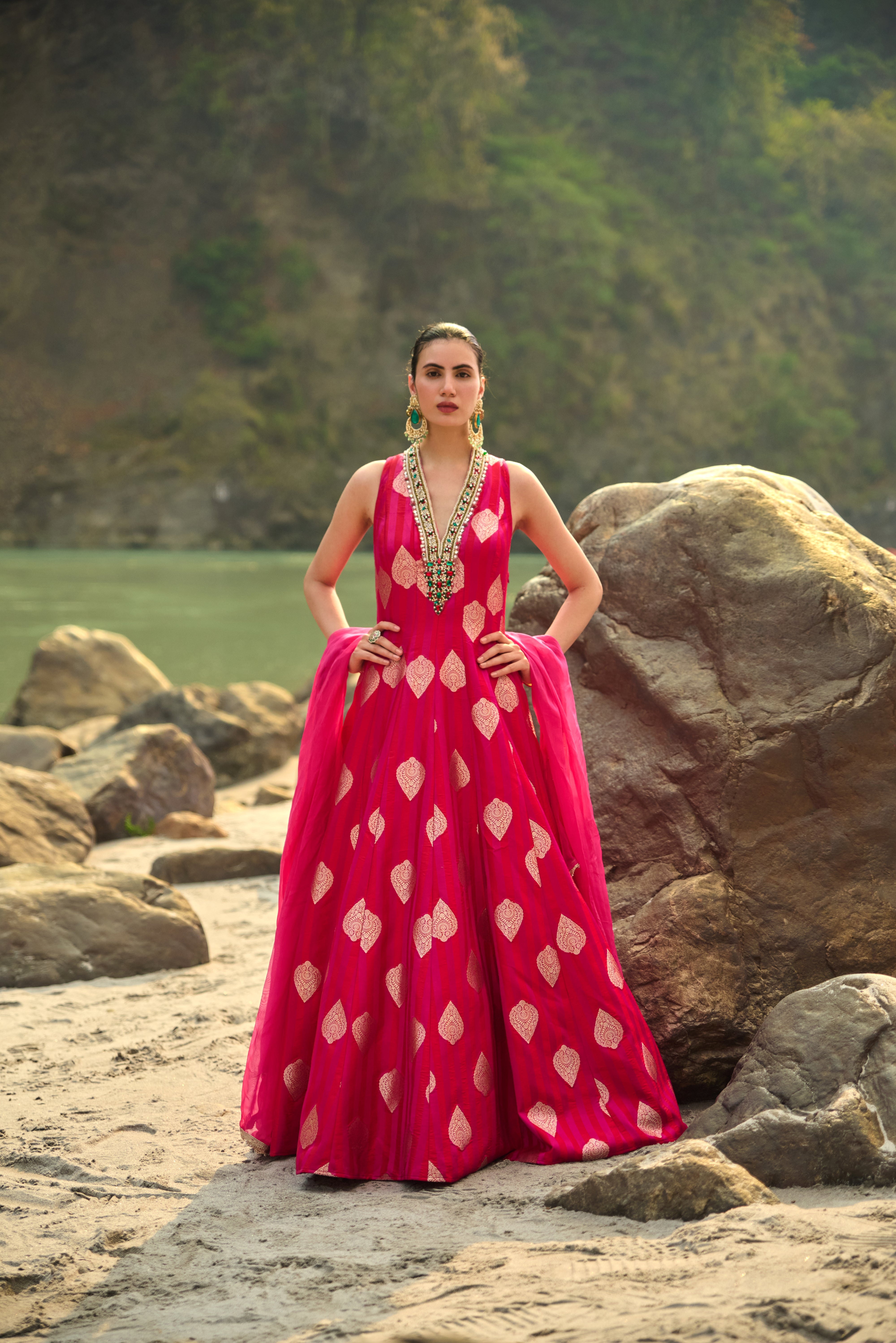 Magenta Royale Anarkali