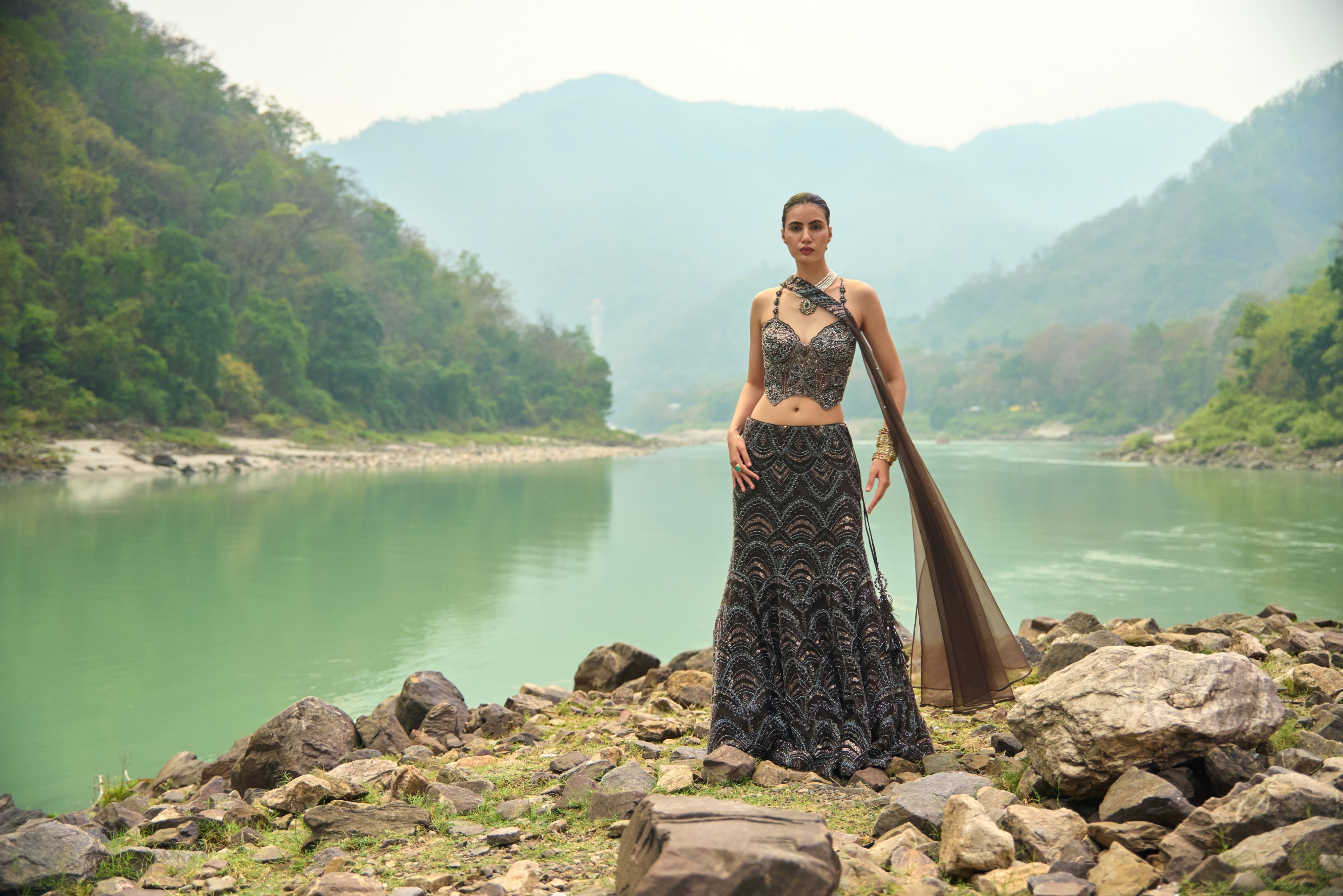 Graphite Allure Lehenga Set