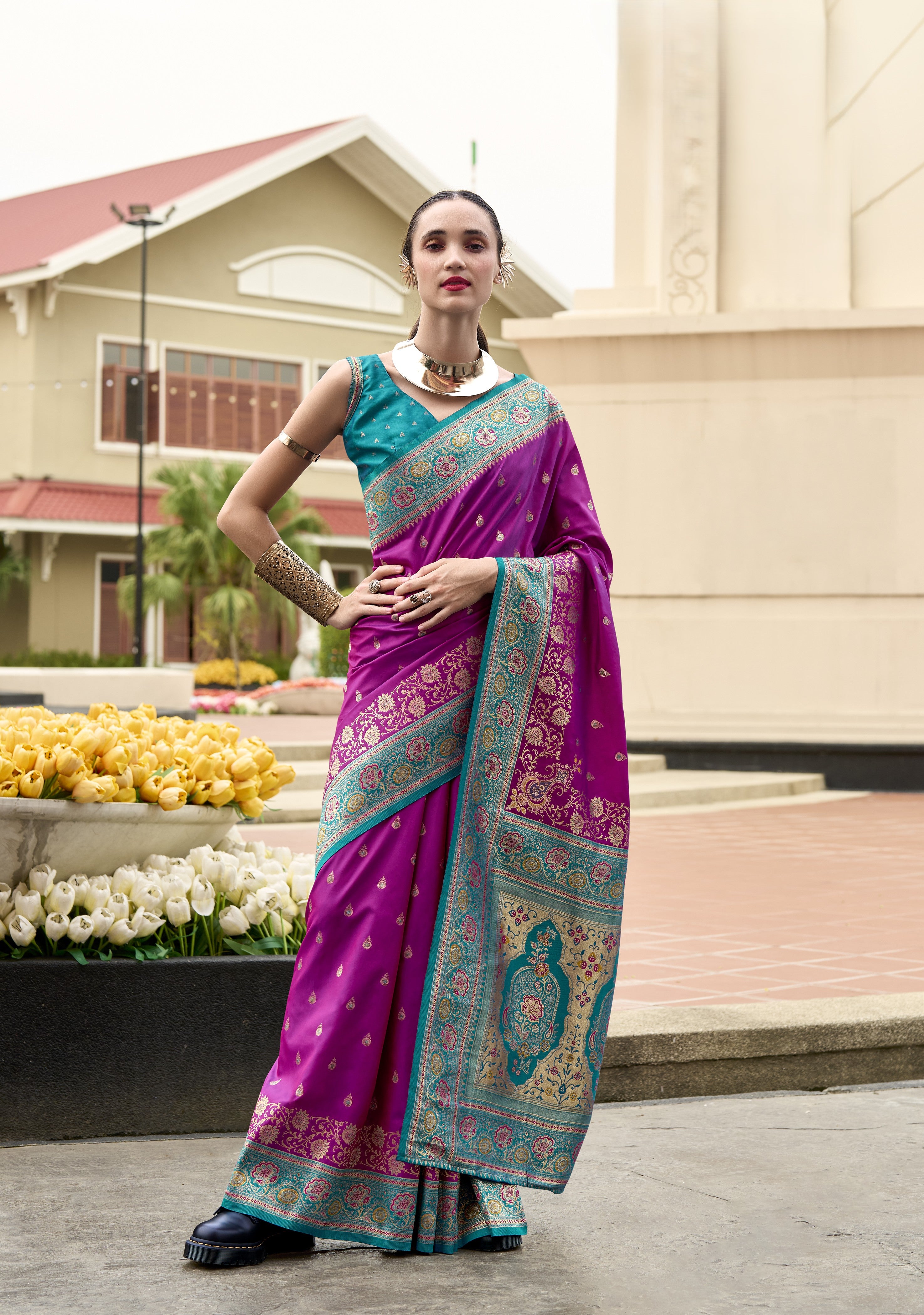 Banarasi Silk Saree With Zari
