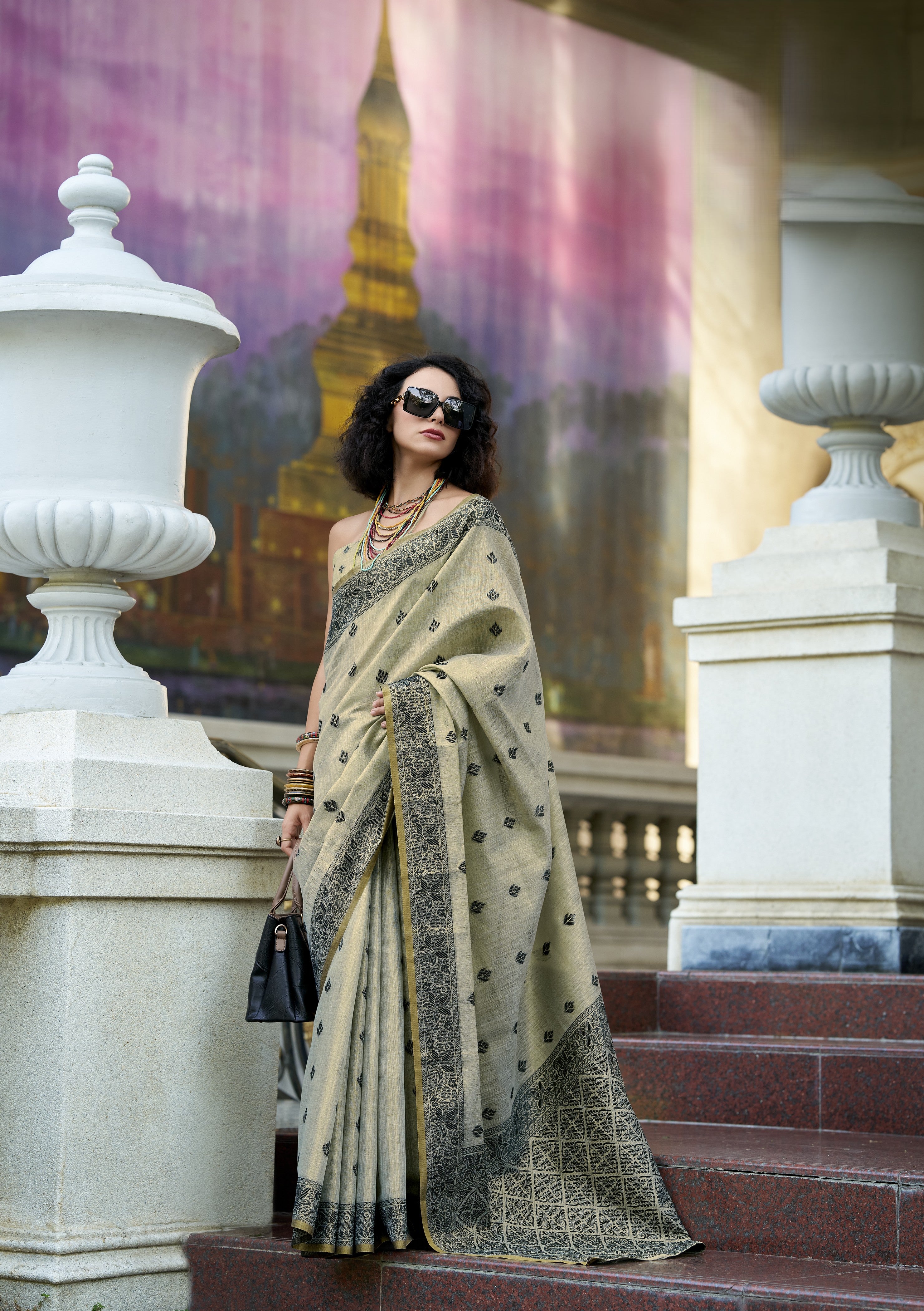 Cotton Saree with a Touch of Zari