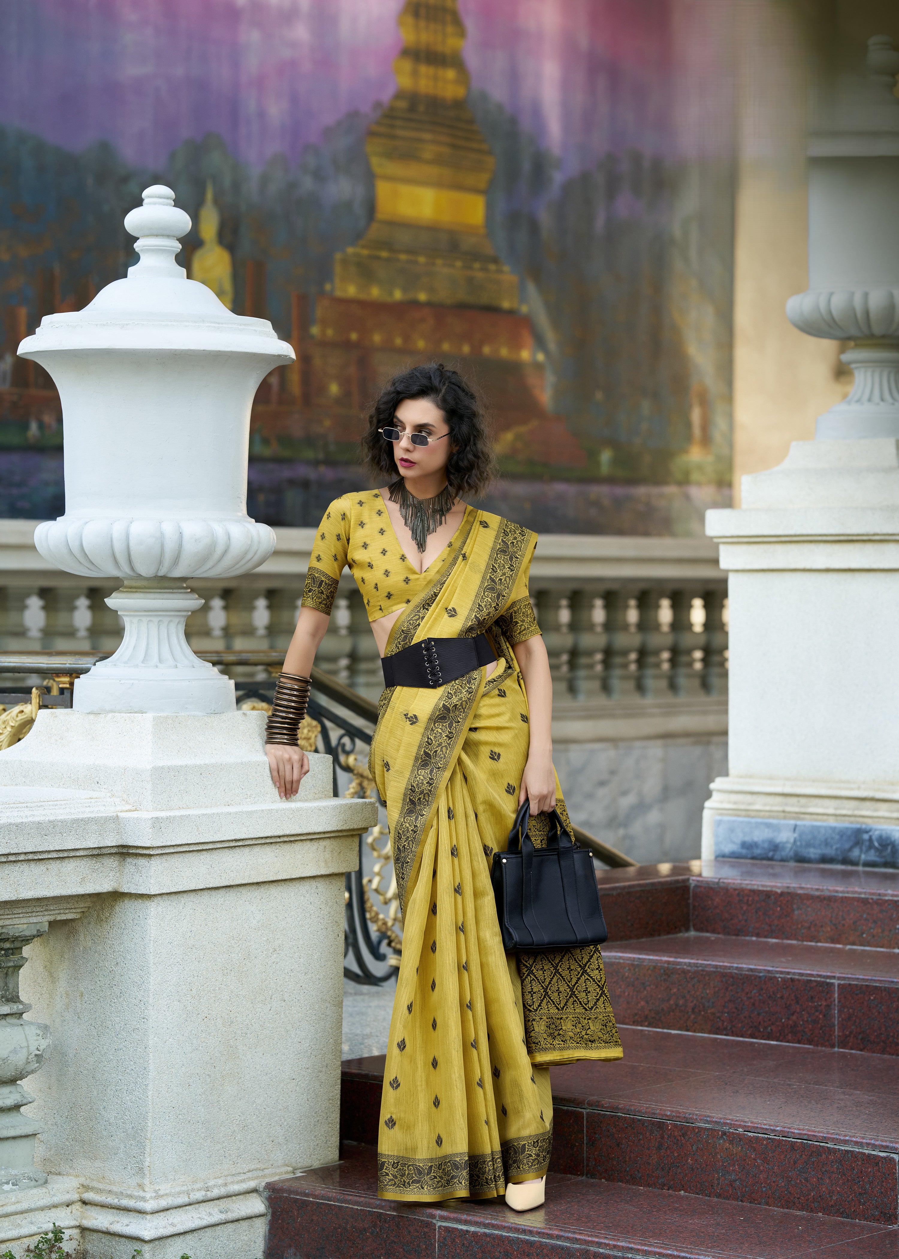 Cotton Saree with a Touch of Zari
