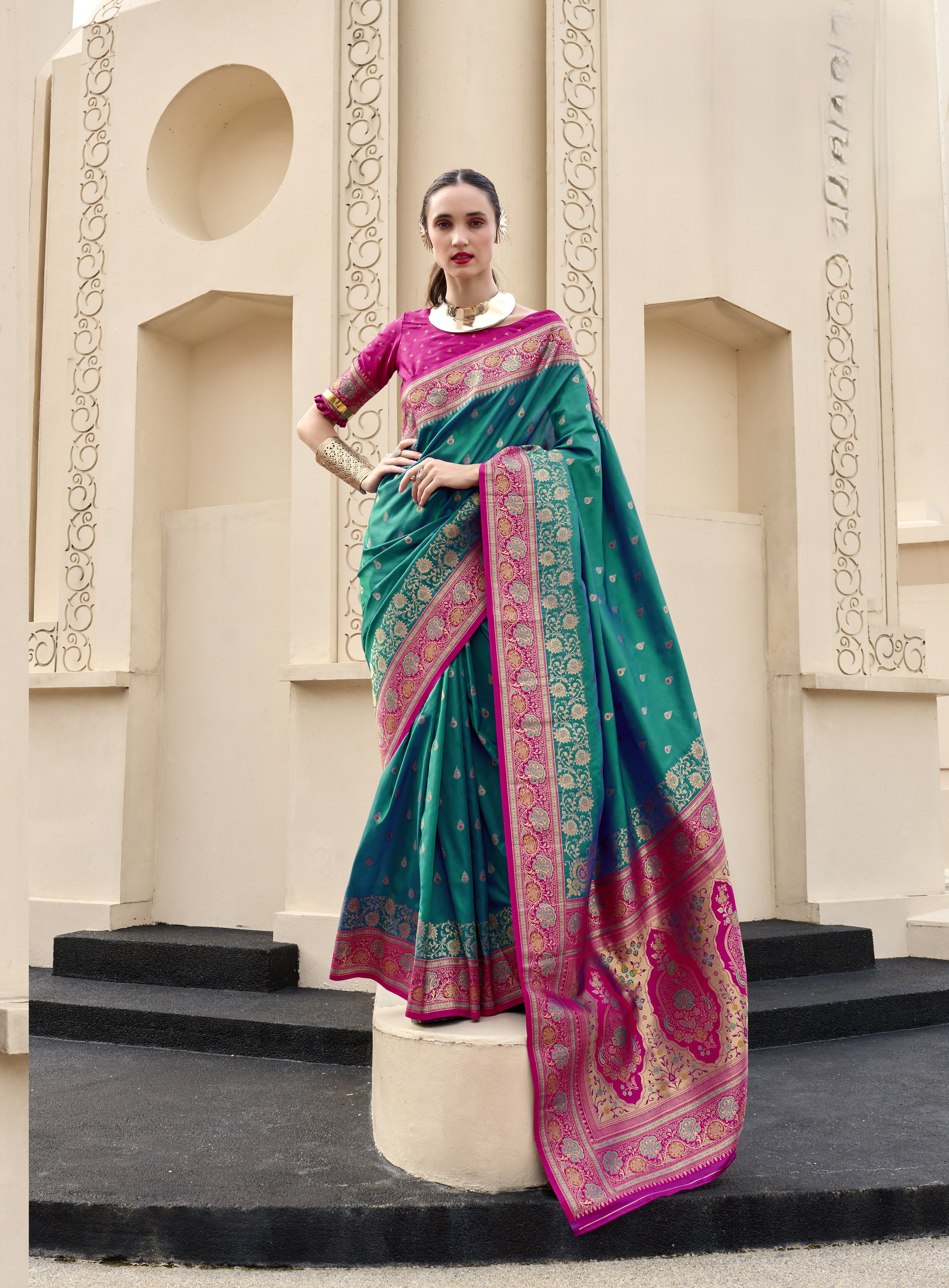 Banarasi Silk Saree With Zari