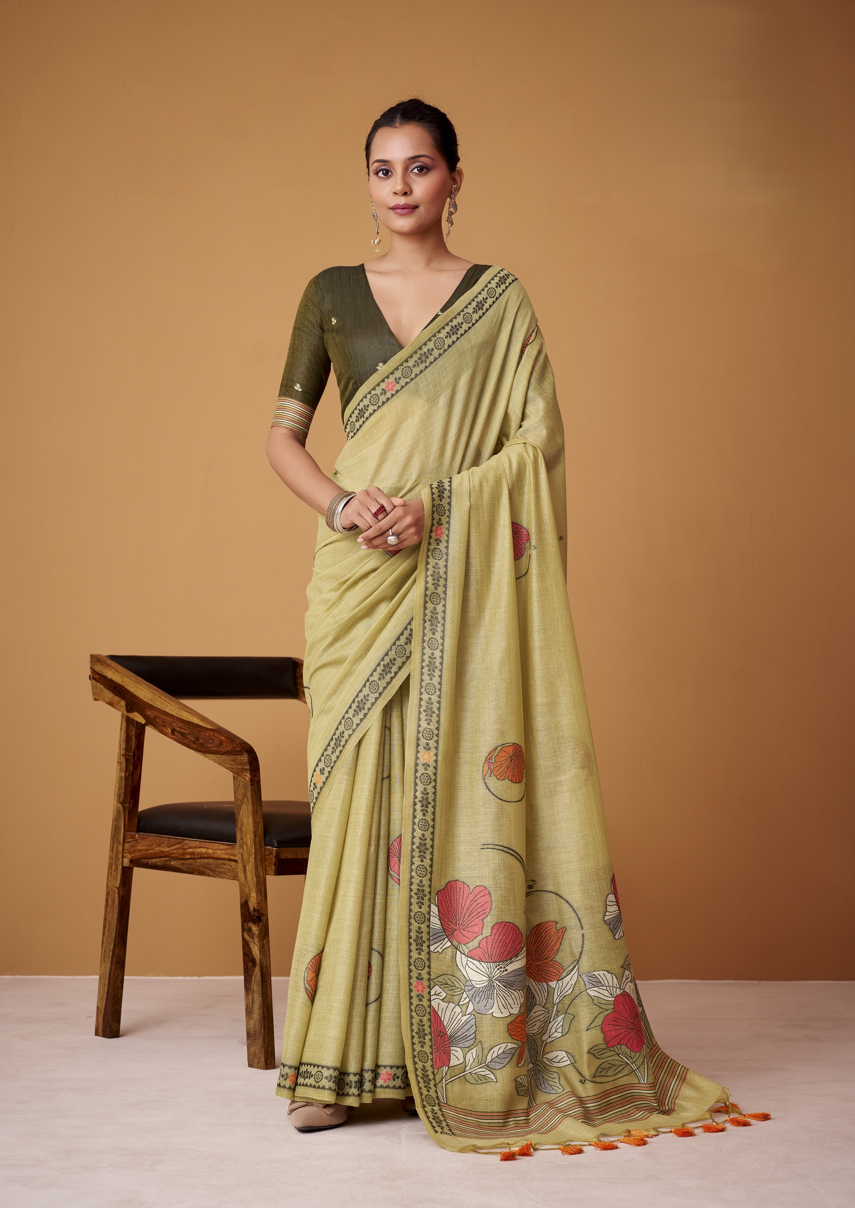 Cotton Saree with a Touch of Zari