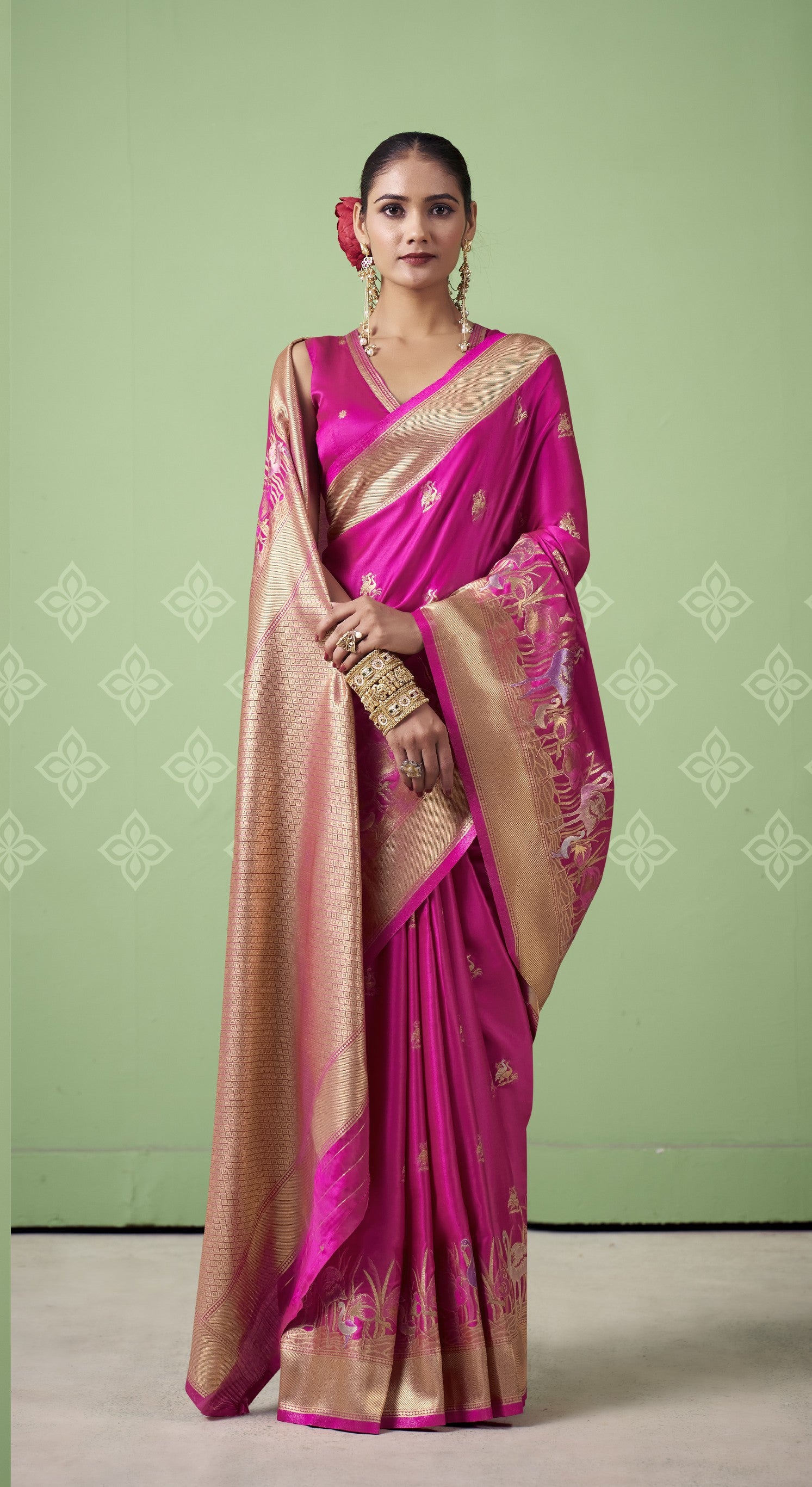 Timeless Silk Saree Adorned with Exquisite Figure Work