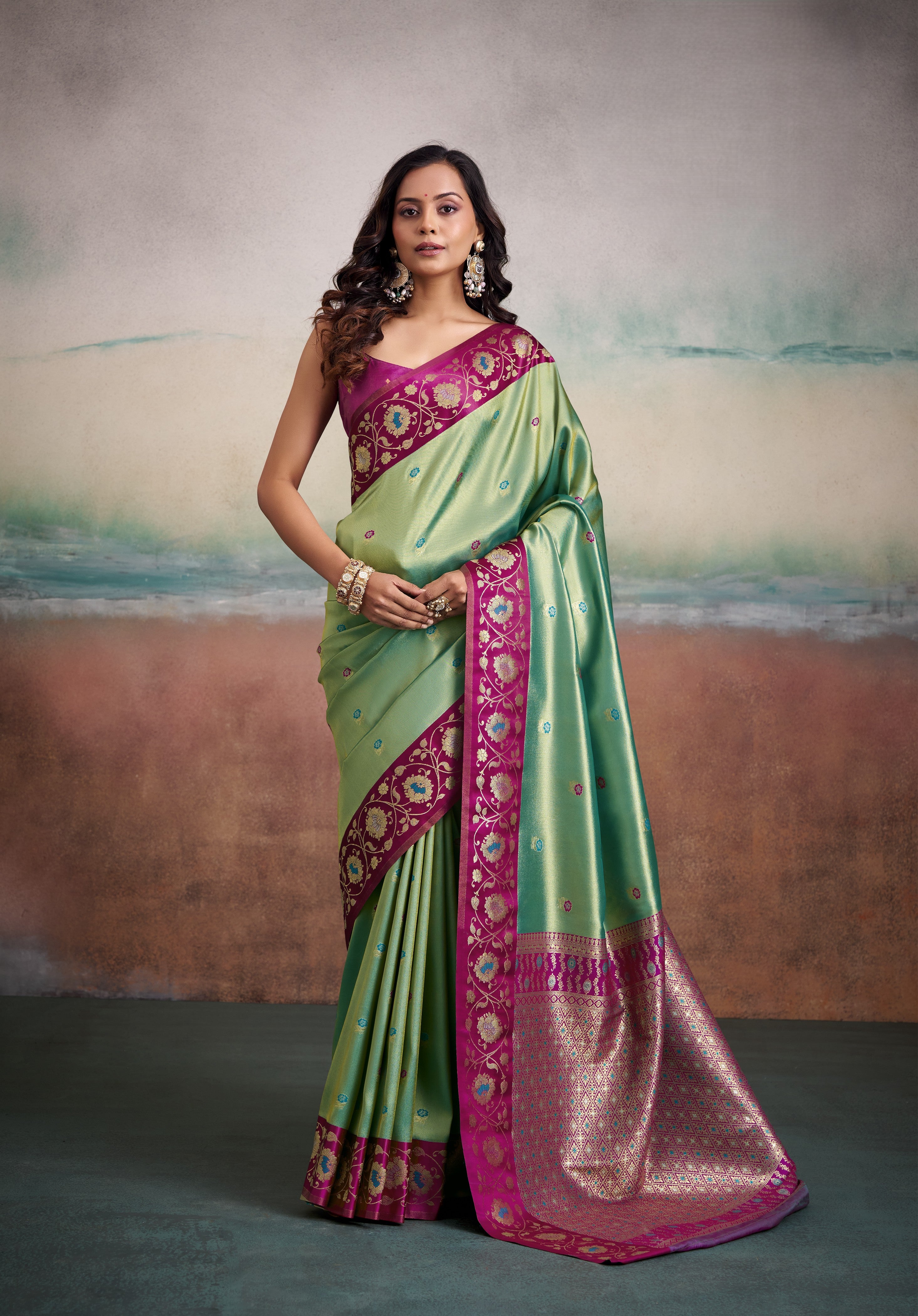 Banarasi Soft Silk Saree with Traditional Zari Weaving